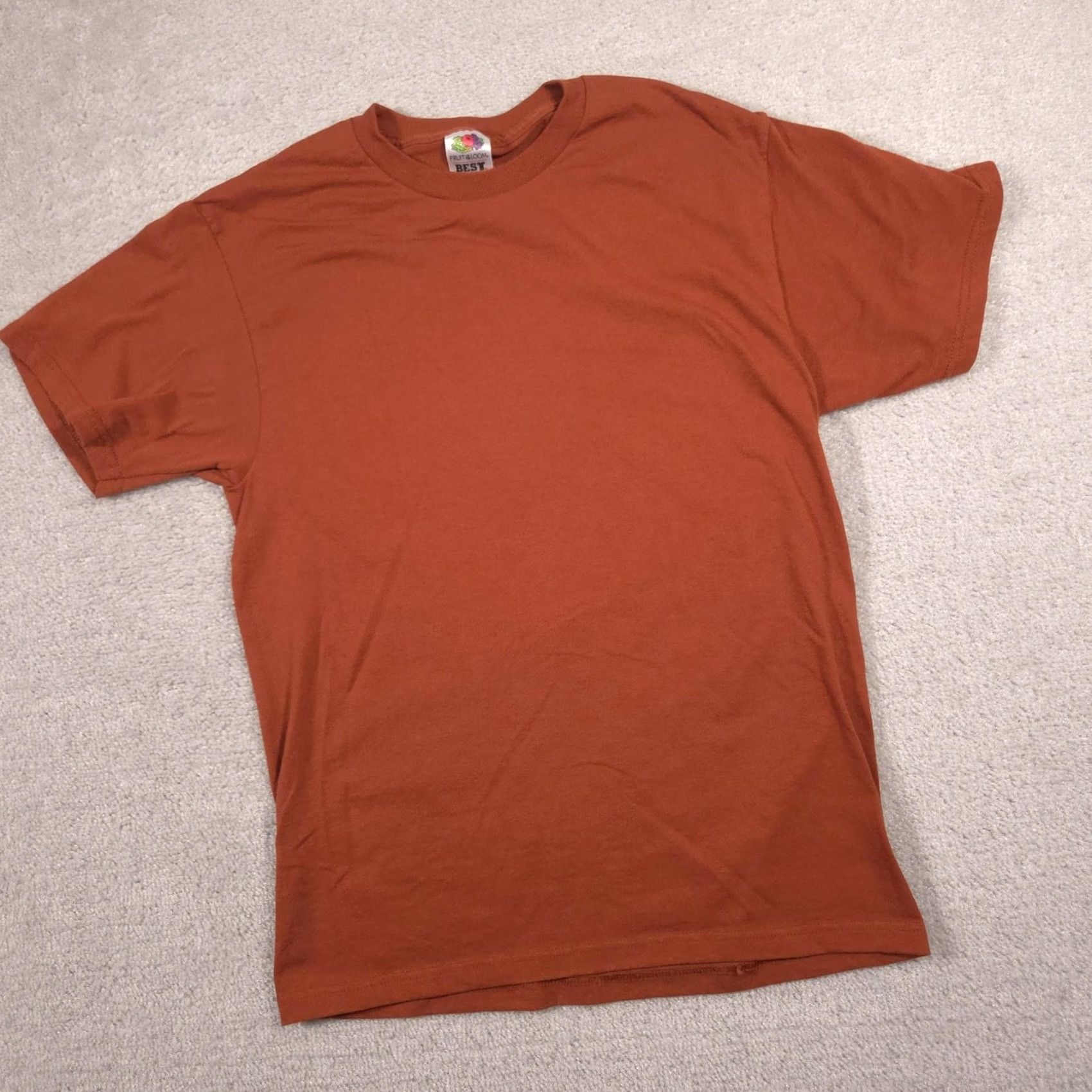 Fruit Of The Loom Fruit Of The Loom Shirt Mens Medium Orange Basic Solid Tee Crewneck Casual Size US M / EU 48-50 / 2 - 3 Thumbnail