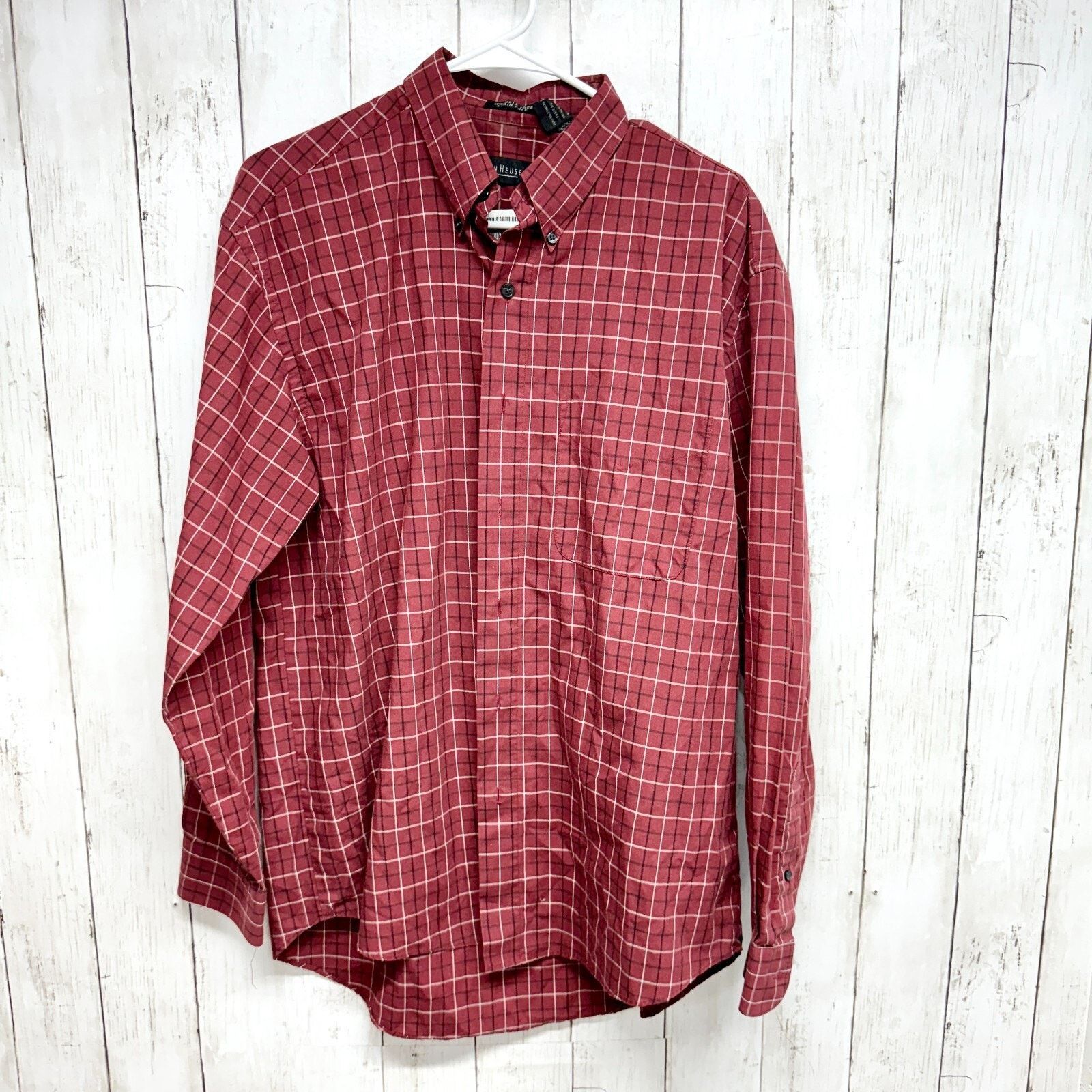 Van Heusen Van Heusen Shirt Men M 15-15.5 Button Down Plaid Long Sleeve Size US M / EU 48-50 / 2 - 1 Thumbnail