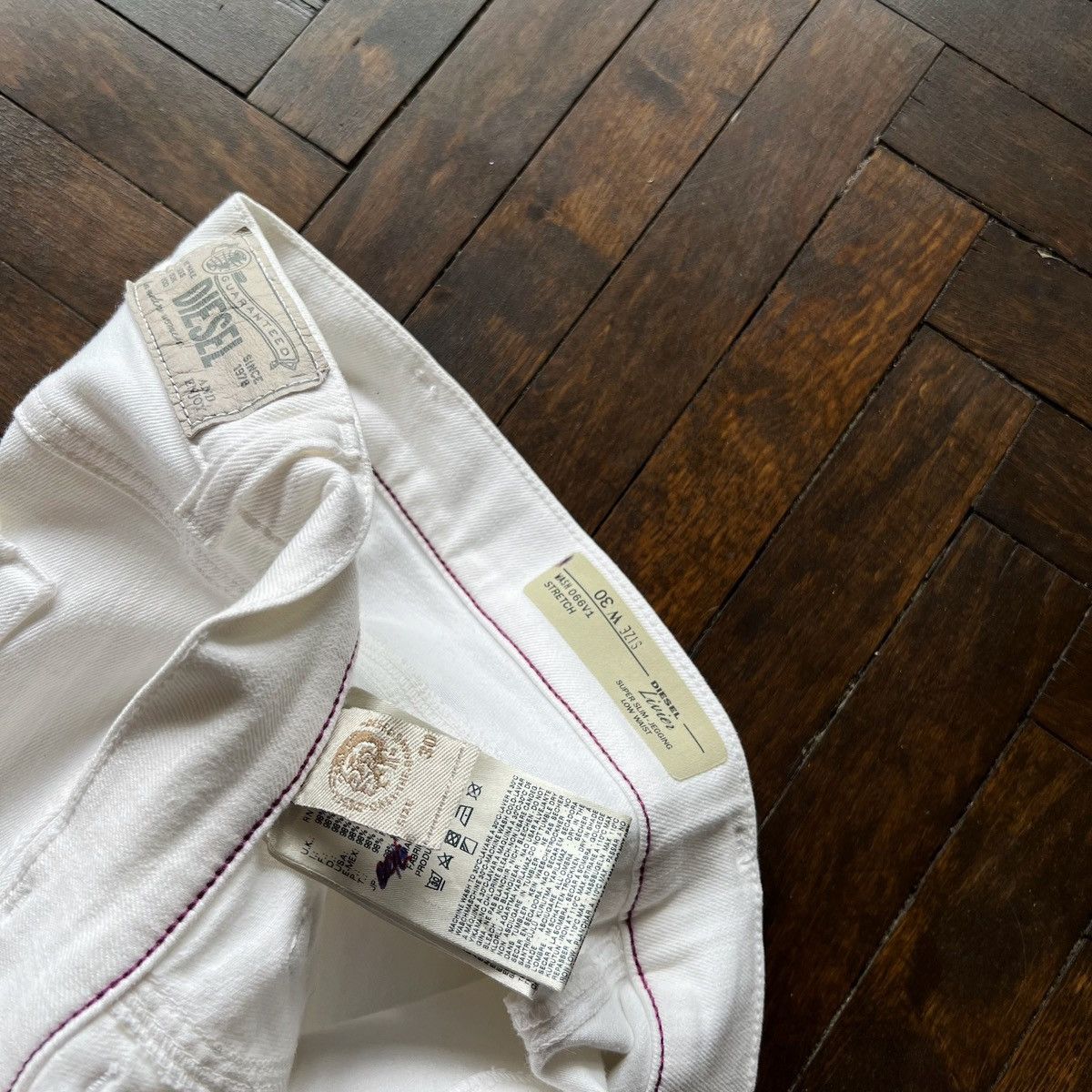Designer × Diesel Diesel Livier Womens White Super Slim Jegging Jeans 066V1 Size 30" / US 8 / IT 44 - 7 Thumbnail