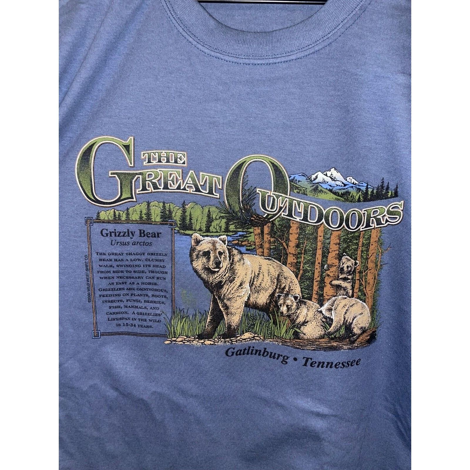 Anvil Vintage Grizzly Bear Shirt The Great Outdoors Tee Nature XL Size US XL / EU 56 / 4 - 2 Thumbnail