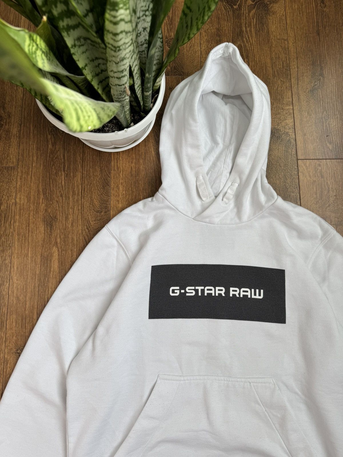 G-Star G star raw white big logo cotton relaxed fit hoodie Size US L / EU 52-54 / 3 - 2 Thumbnail