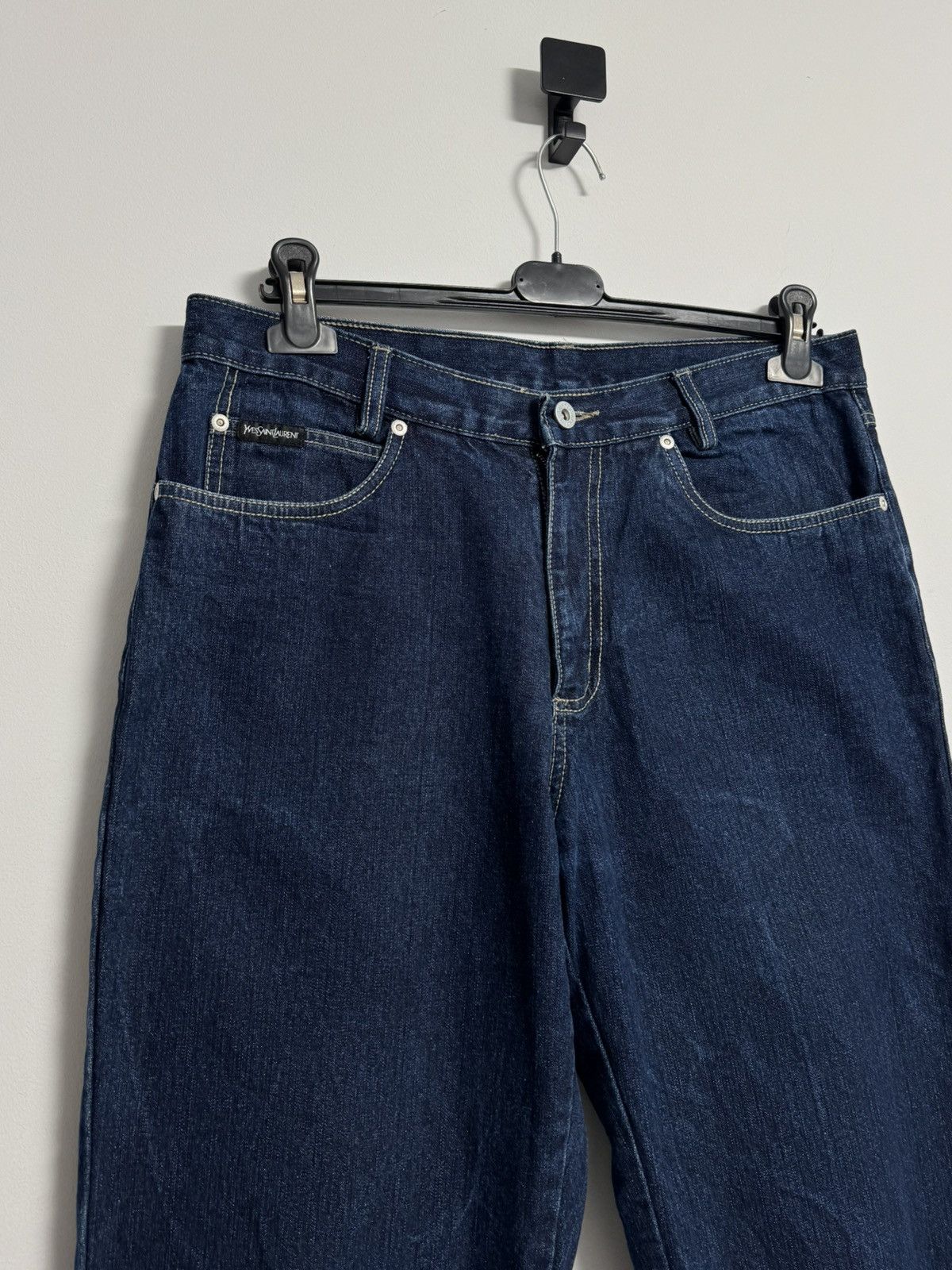 Yves Saint Laurent Vintage Yves Saint Laurent YSL Navy Blue Denim Jeans Pants Size US 32 / EU 48 - 8 Thumbnail