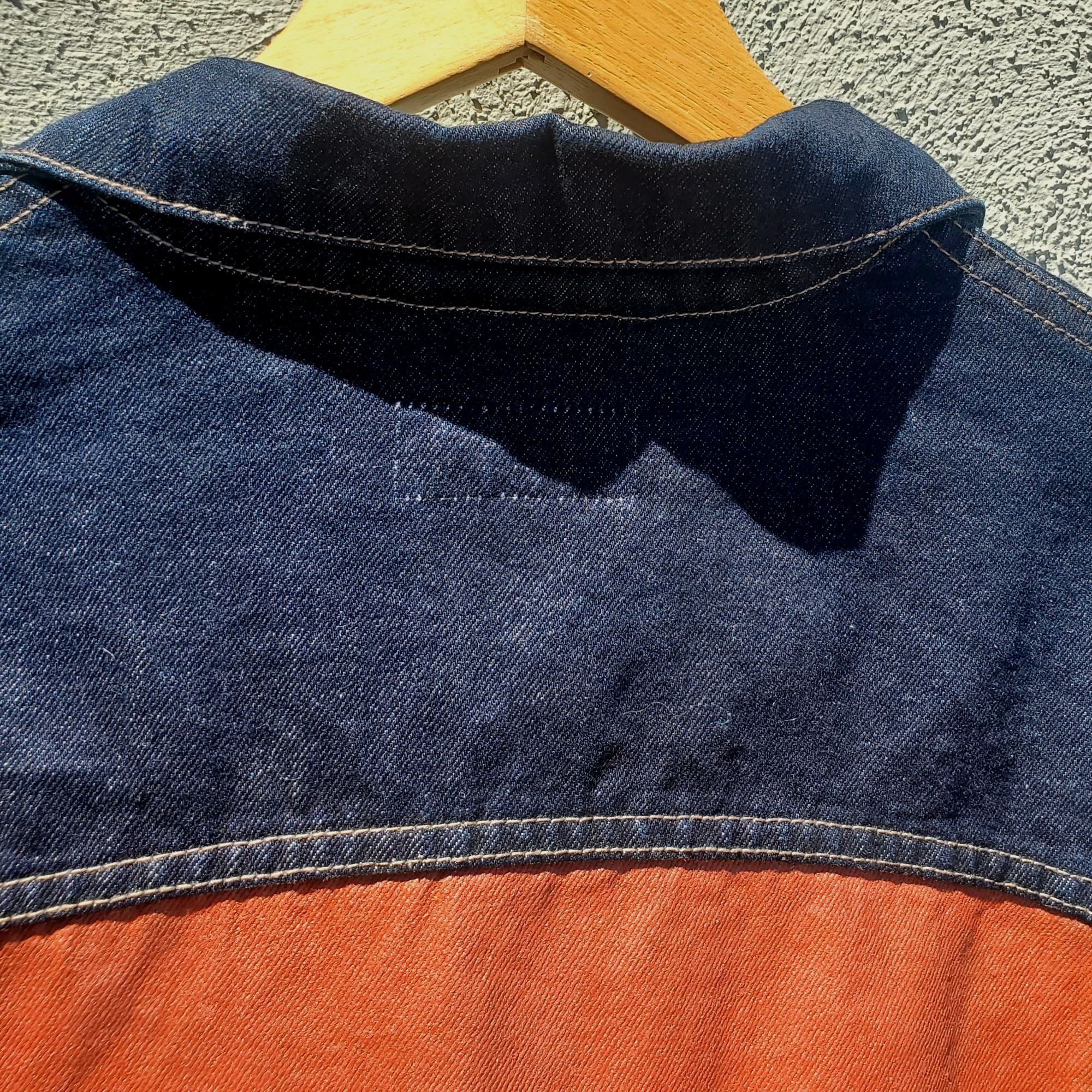 Handmade Frida Kahlo Y2K Portrait Denim Trucker Jacket Hand Painted W Size L / US 10 / IT 46 - 12 Thumbnail