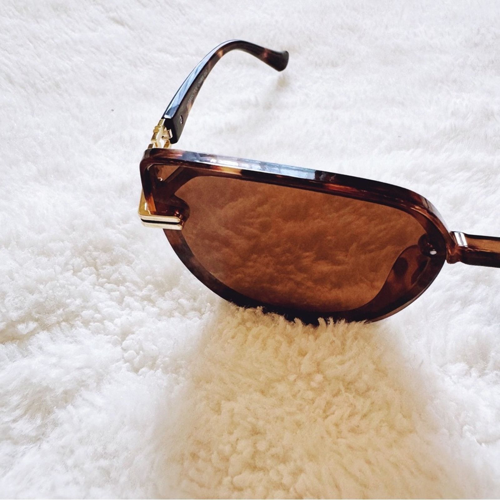 Other Genevieve Tortoise Brown Rimless Polarized Sunglasses Size ONE SIZE - 8 Thumbnail