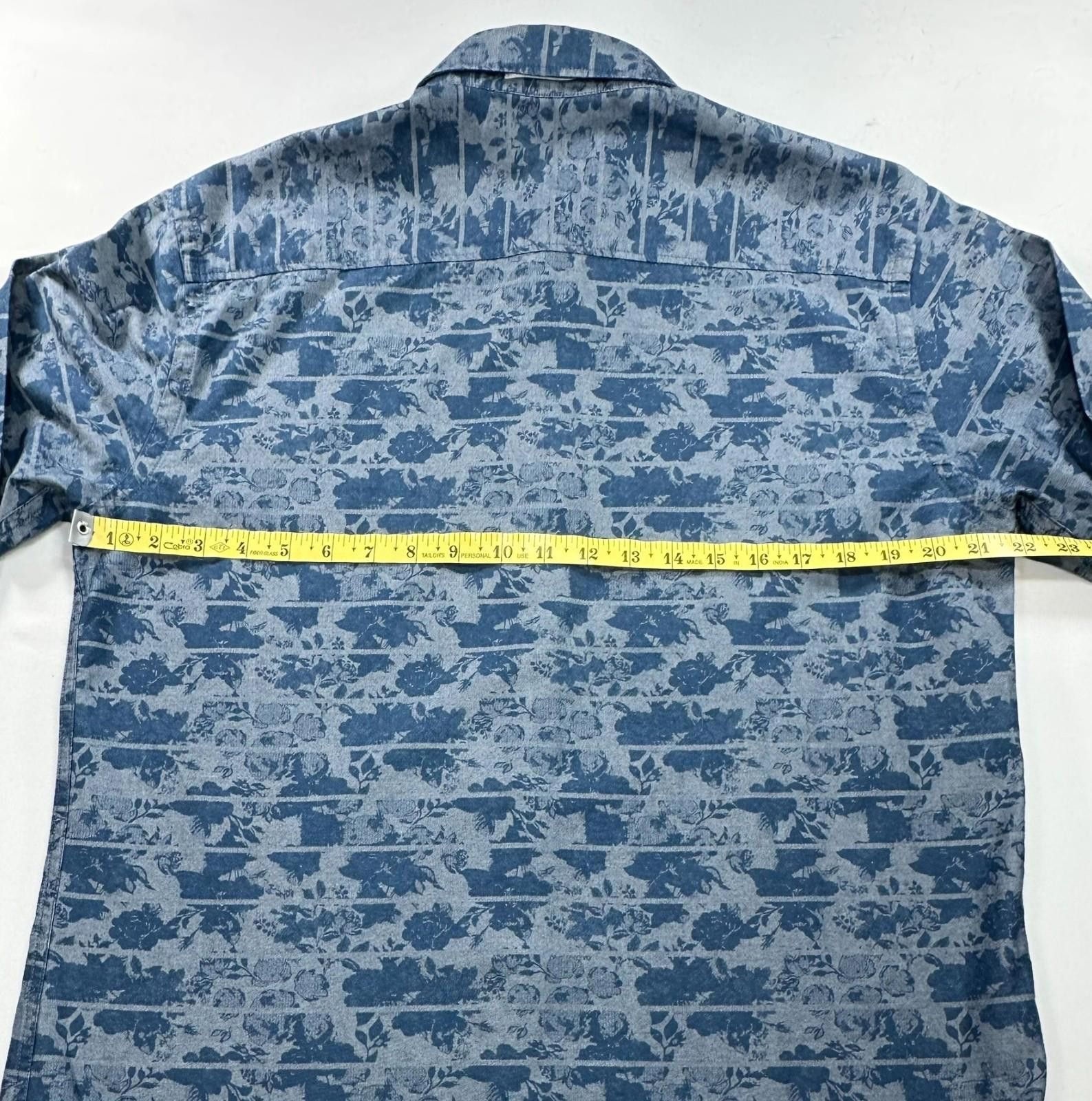 Other Park Avenue Floral Slim Fit Cotton Snap Button Blue Mens L Size US L / EU 52-54 / 3 - 6 Thumbnail