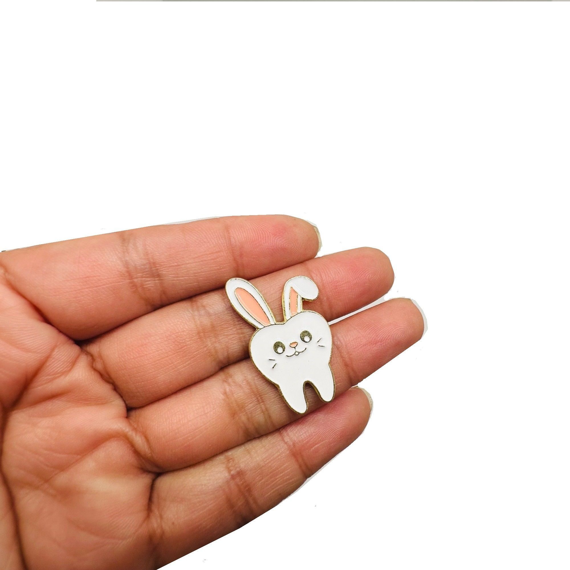 Other 🤩Enamel Pin Tooth Teeth Oral Health Cartoon Rabbit shaped C Size ONE SIZE - 2 Thumbnail