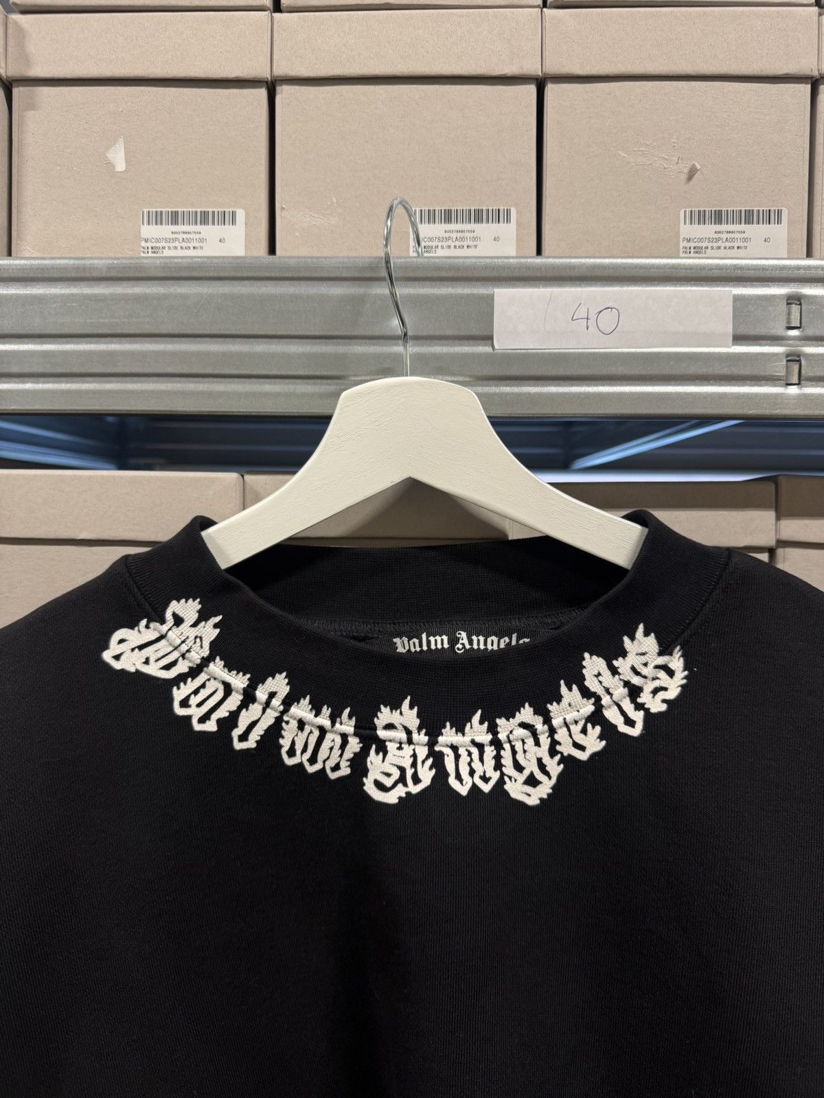 Palm Angels Palm Angels Neck Logo Sweatshirt NEW 700$ Size US XXL / EU 58 / 5 - 2 Thumbnail