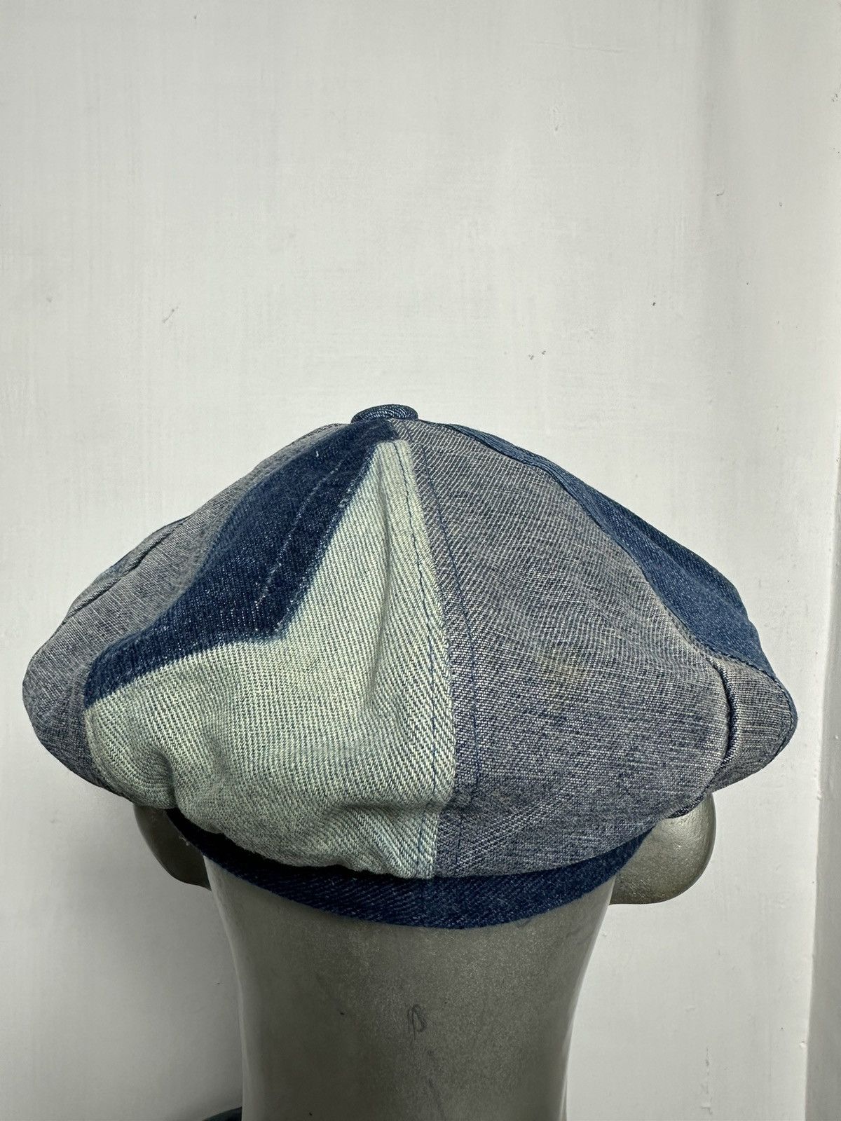 Art Comes First Custom Made Denim patchwork Newsboy hats Size ONE SIZE - 9 Thumbnail