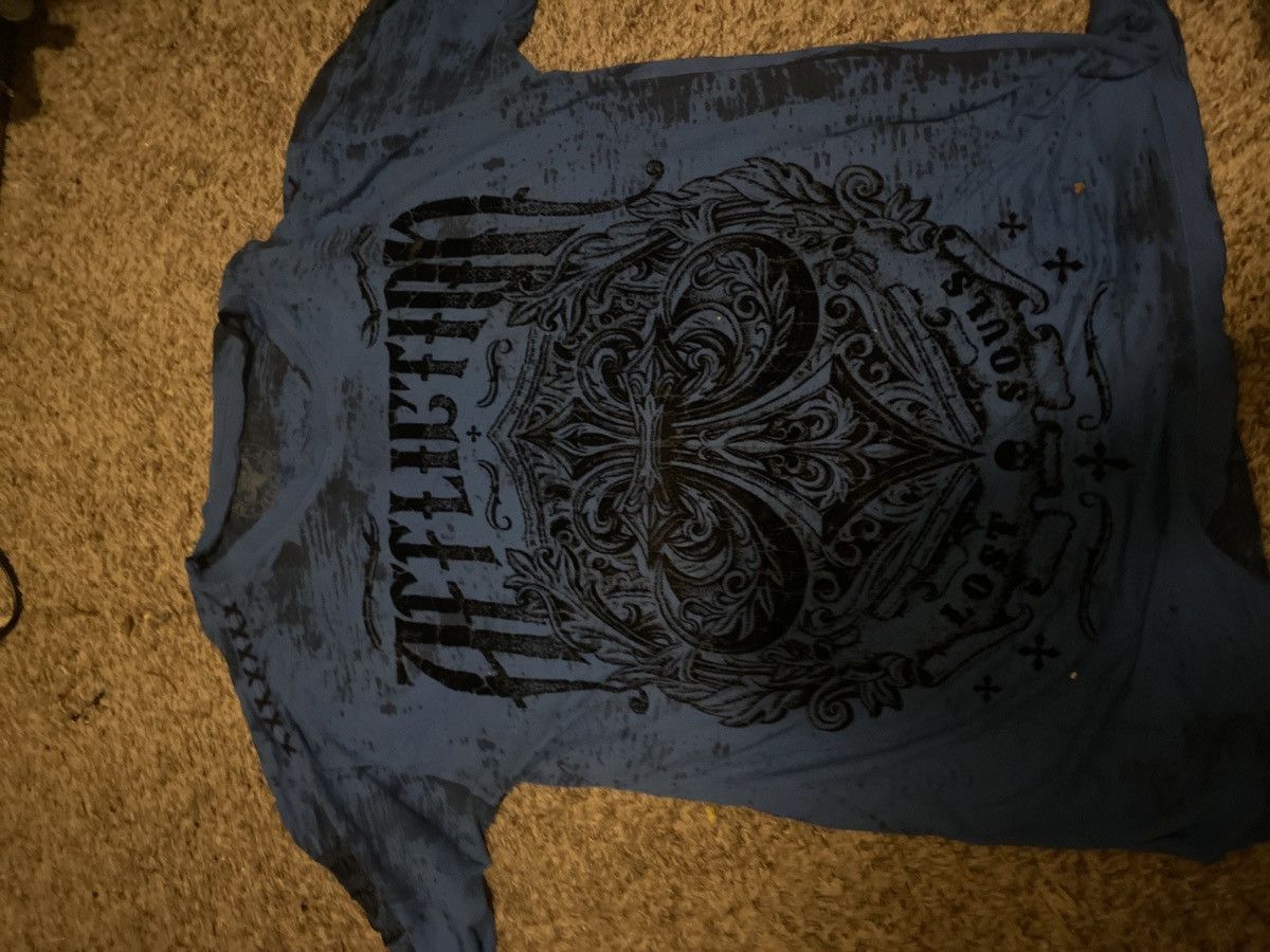 Affliction Blue affliction shirt Size US XXL / EU 58 / 5 - 1 Thumbnail