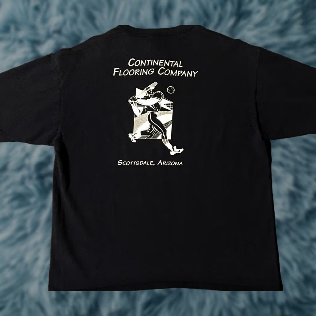 Champion VINTAGE Baseball Shirt XL USA 90s Construction Softball Champions Faded Henley Shirt Navy Blue Single Stitch Mens Grunge 90s Track & Field Size US XL / EU 56 / 4 - 1 Thumbnail
