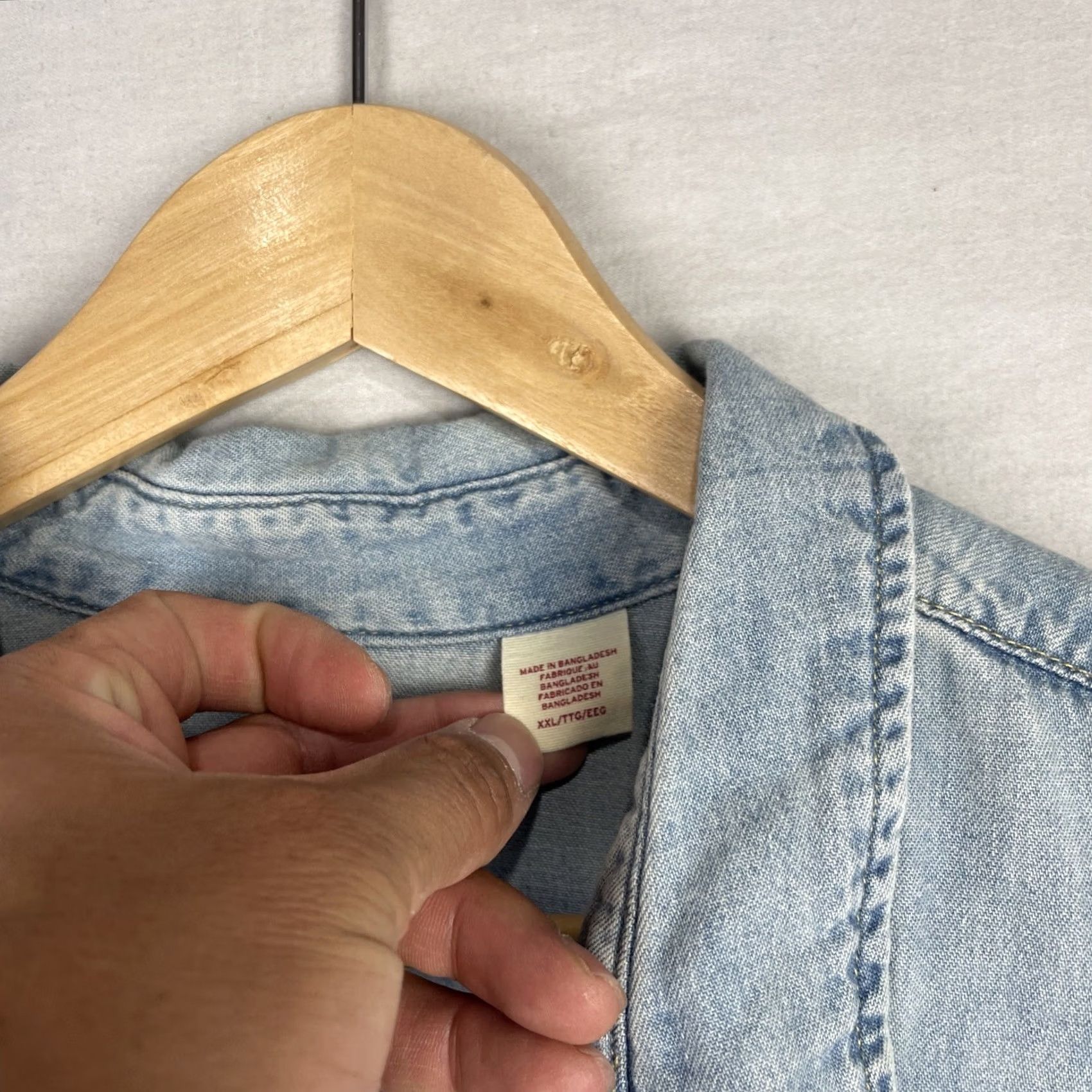 Levi's Levi's Pearl Snap Denim Shirt 2XL Blue Western Long Sleeve Button-Up Size US XXL / EU 58 / 5 - 5 Thumbnail