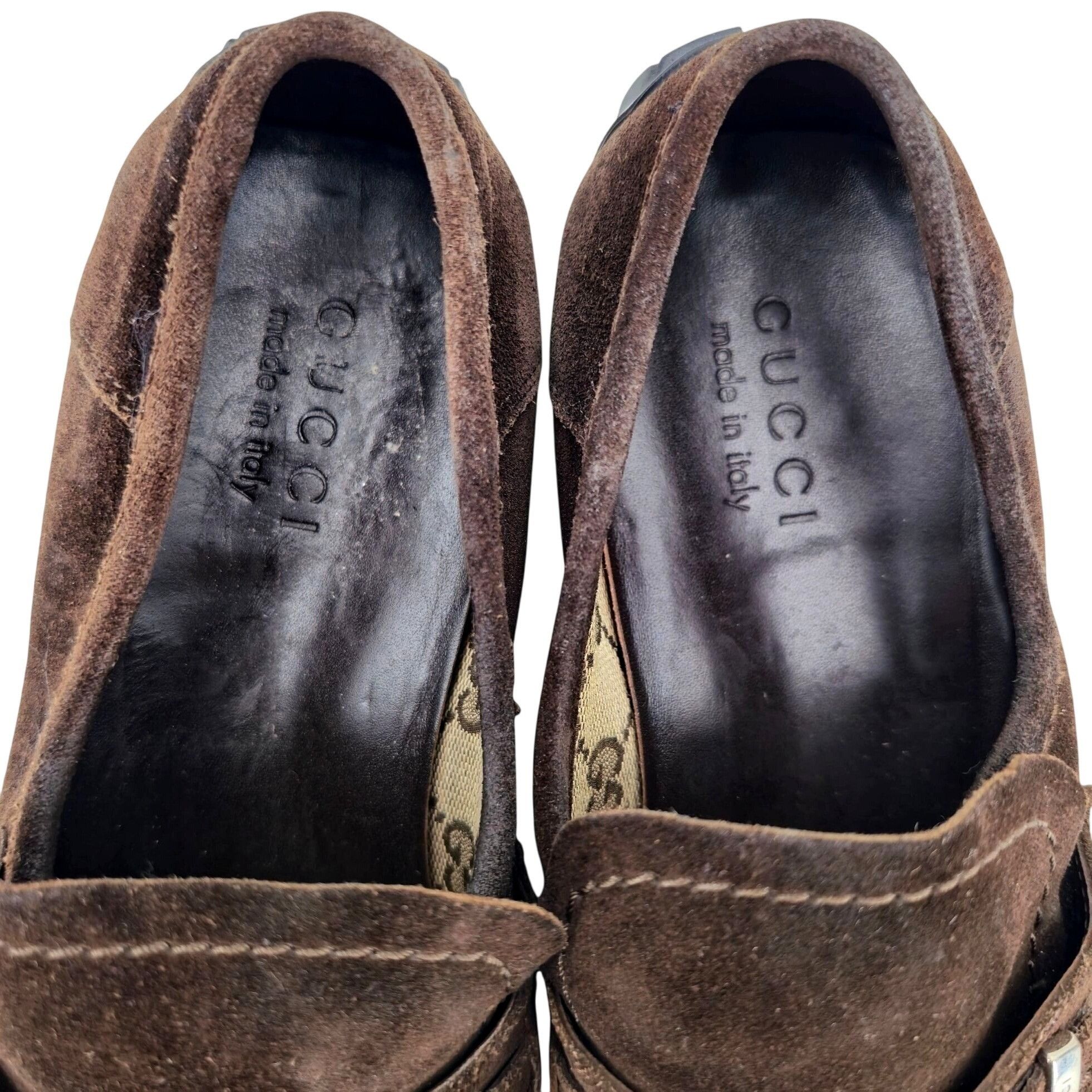 Gucci Gucci Italy Brown Suede Leather Driving Loafers Mens 8 Shoe Size US 8 / EU 41 - 5 Thumbnail