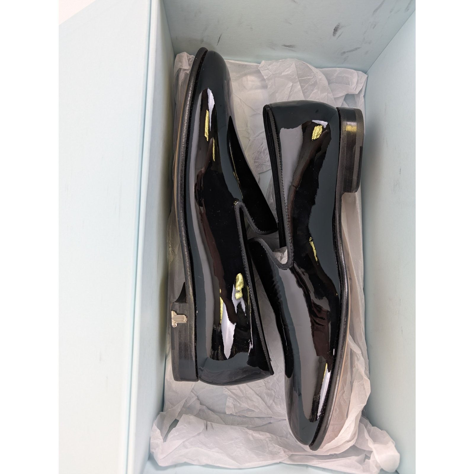 Lanvin o1rshd1 Patent Leather Loafer Shoe Boots in Black Size US 11 / EU 44 - 19 Thumbnail