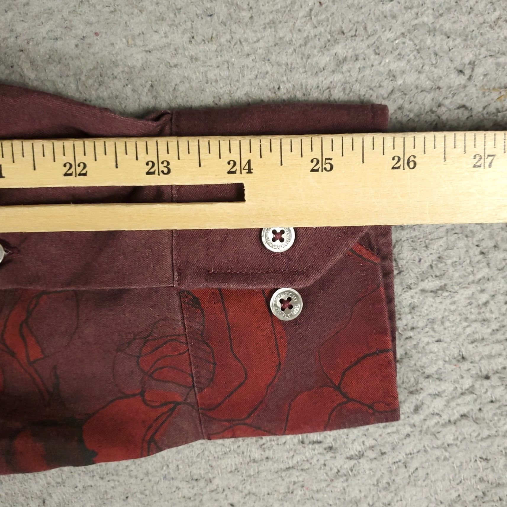 BUGATCHI VINTAGE Bugatchi Uomo Shirt Mens XL Red Floral Shaped Fit Button Up Long Sleeve Size US XL / EU 56 / 4 - 6 Thumbnail
