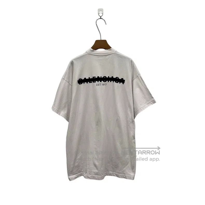 Balenciaga Balenciaga Light Pink Tape Overprint Scratch Short Sleeve Size US S / EU 44-46 / 1 - 2 Thumbnail