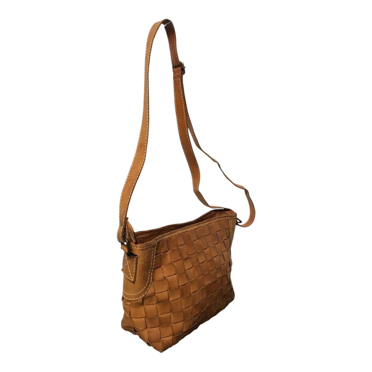 Japanese Brand × Leather Japanese Gren Brown Leather Cross body Size ONE SIZE - 2 Thumbnail