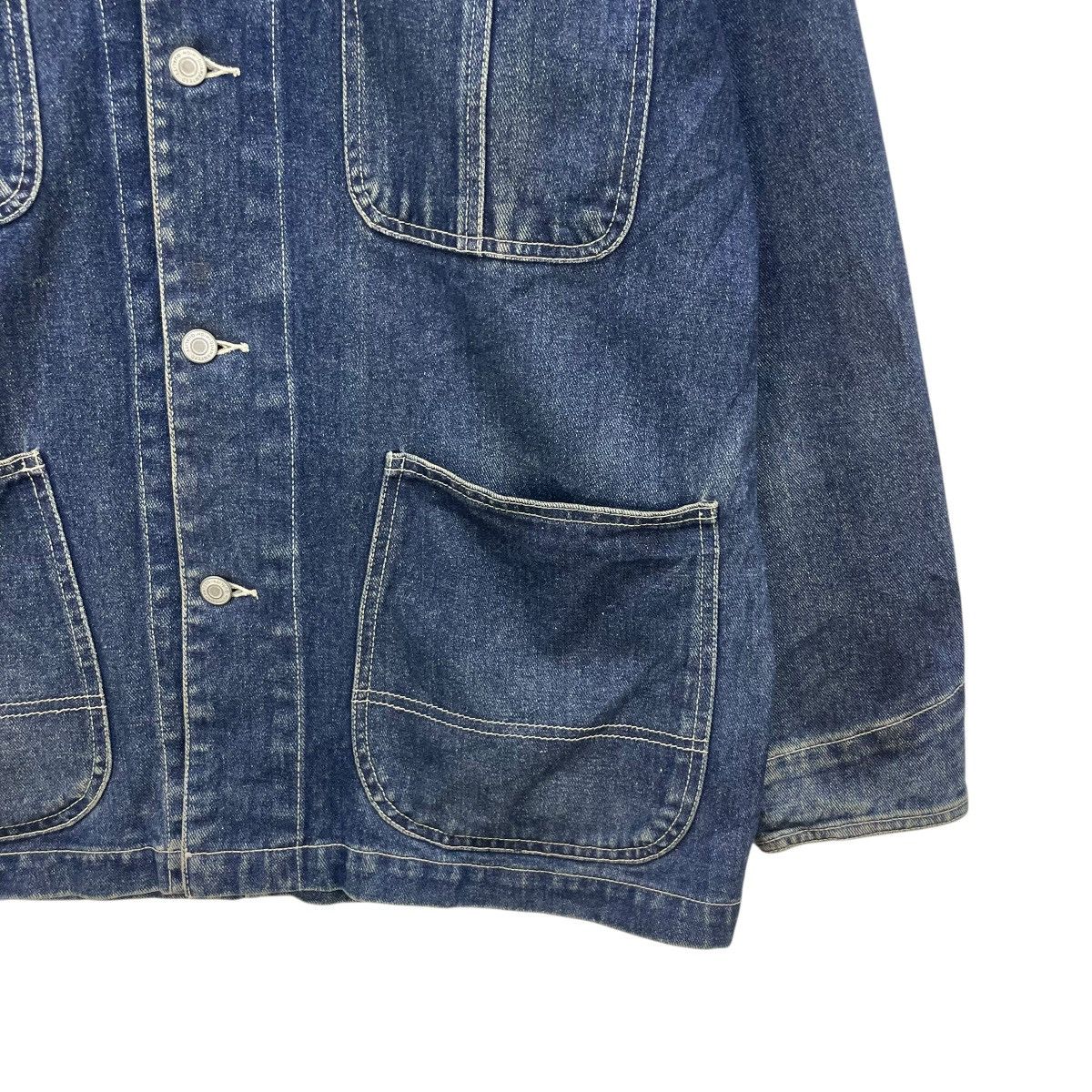 45rpm 💥Vintage Sunfaded Pairshine Worker Denim Jacket Size US L / EU 52-54 / 3 - 5 Thumbnail