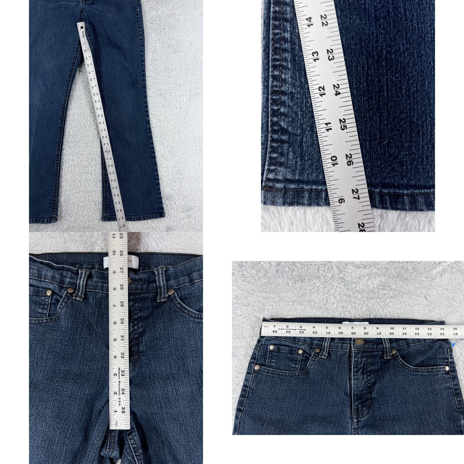 Vintage Jaclyn Smith Jeans Womens 6 Blue Denim Flared Mid Rise 27x27 Dark Wash Cowboy Southwestern American Designer Womens Size 28" / US 6 / IT 42 - 8 Thumbnail