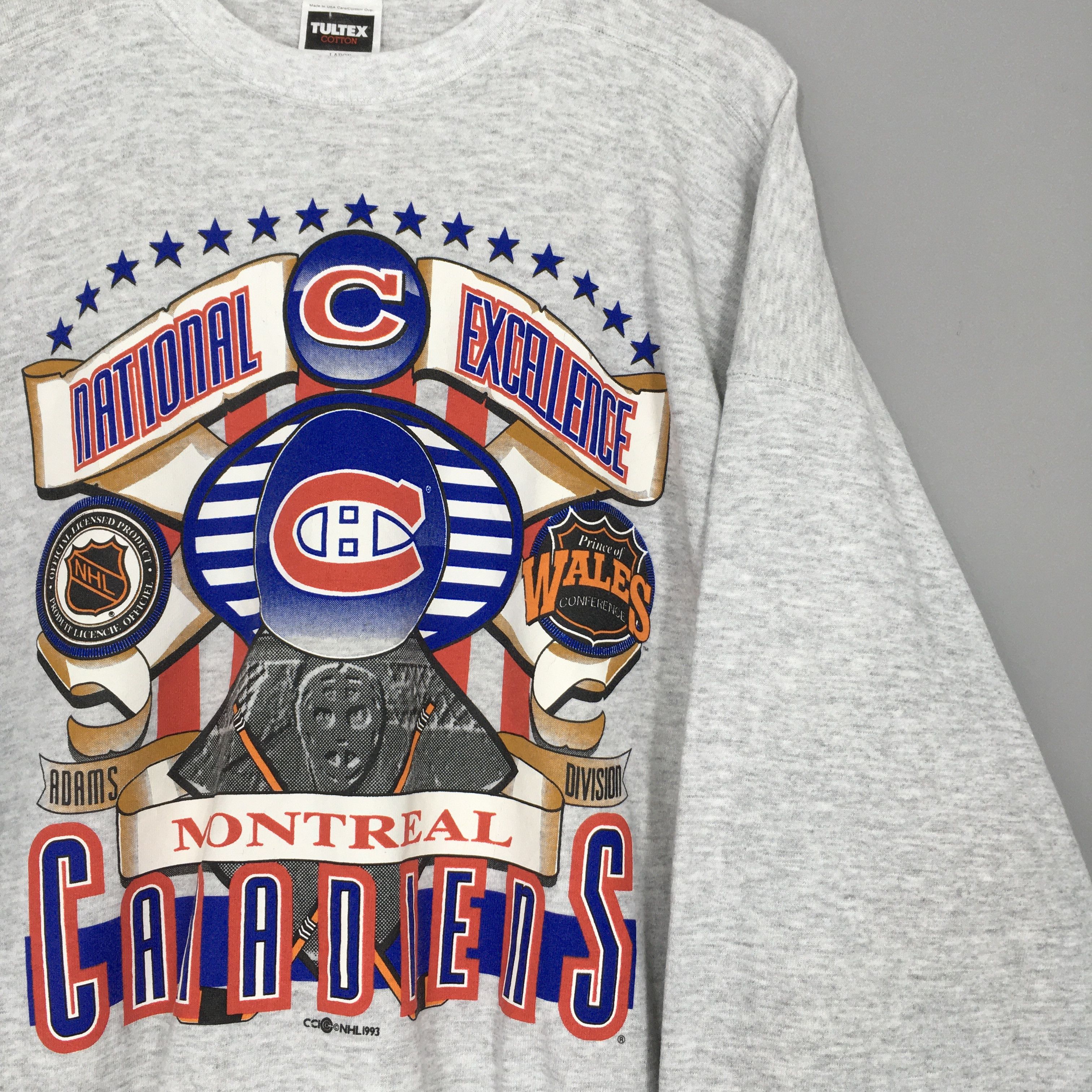 NHL × Tultex × Vintage Vintage 90s Montreal Canadiens NHL Sweatshirt Large Size US L / EU 52-54 / 3 - 2 Thumbnail