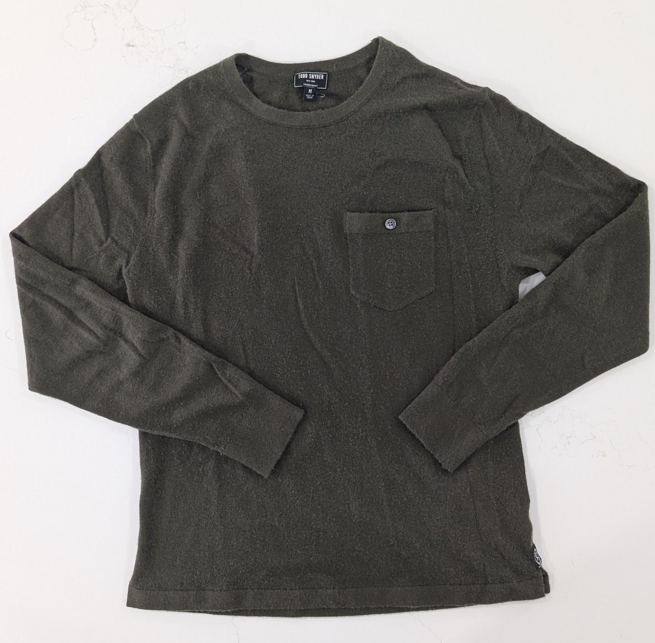 Todd Snyder Todd Snyder Premium Cashmere Pocket Long Sleeve Tee Size US M / EU 48-50 / 2 - 1 Thumbnail