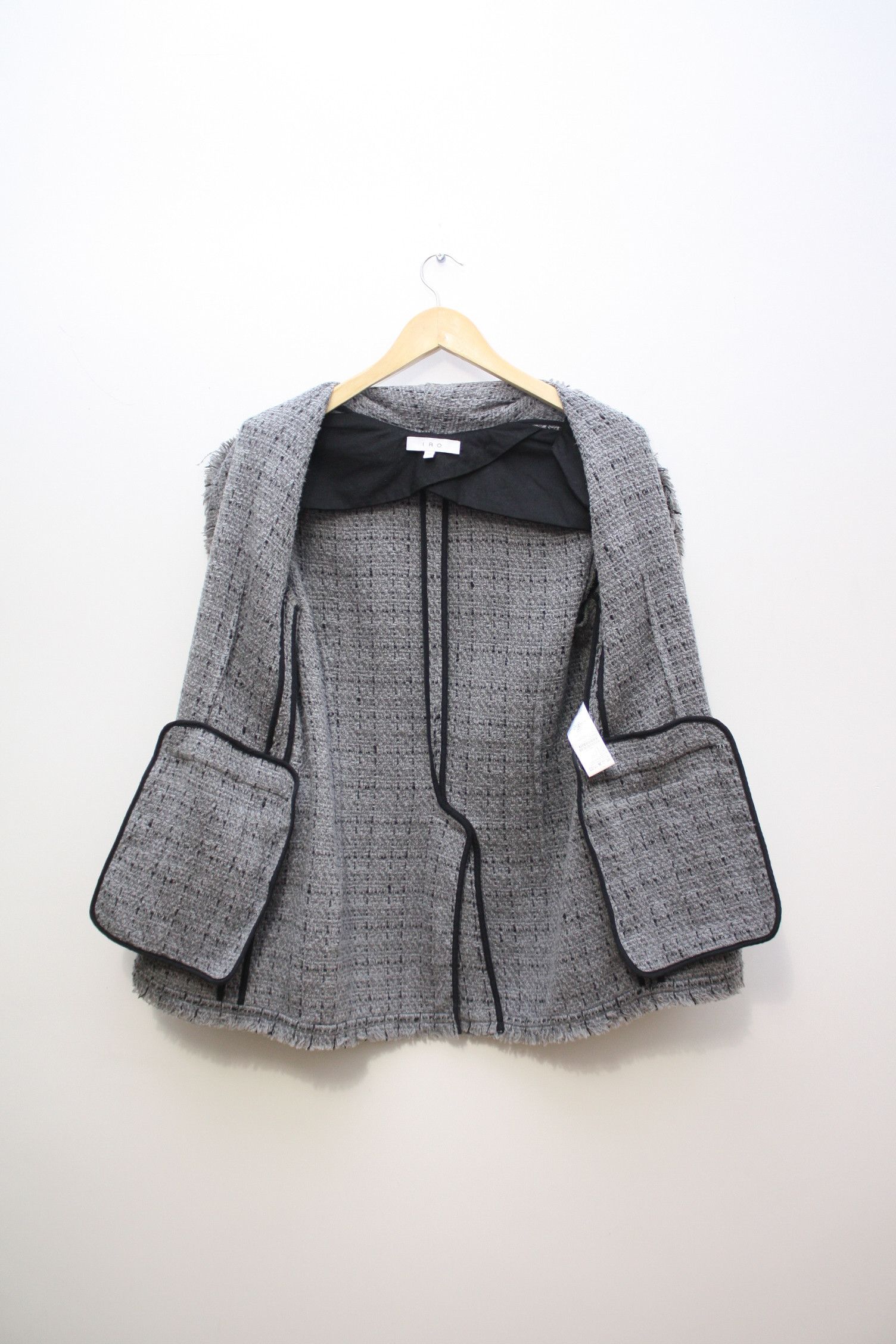 Iro Iro Paris QUANTO Blazer S18 Dark Grey / Black Women's 36 Size XS / US 0-2 / IT 36-38 - 3 Thumbnail