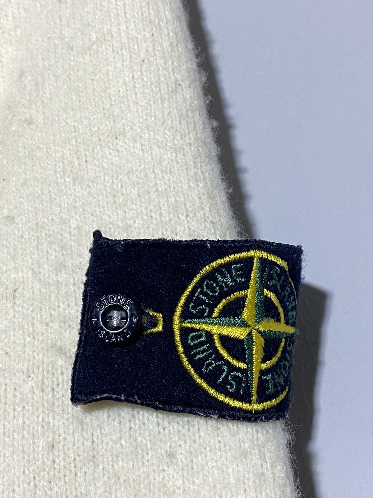 Stone Island Vintage Stone Island Wool Creamy Sweater Rare Item Size US S / EU 44-46 / 1 - 10 Thumbnail