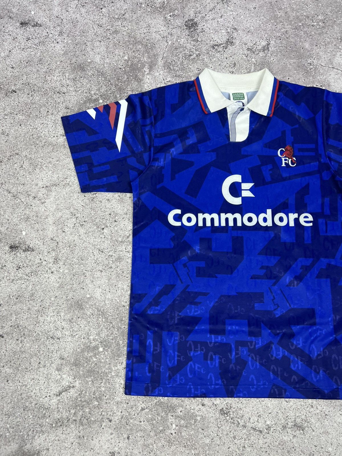 Other Chelsea FC Score Draw Retro Jersey 90s Commodore Vintage Size US S / EU 44-46 / 1 - 2 Thumbnail
