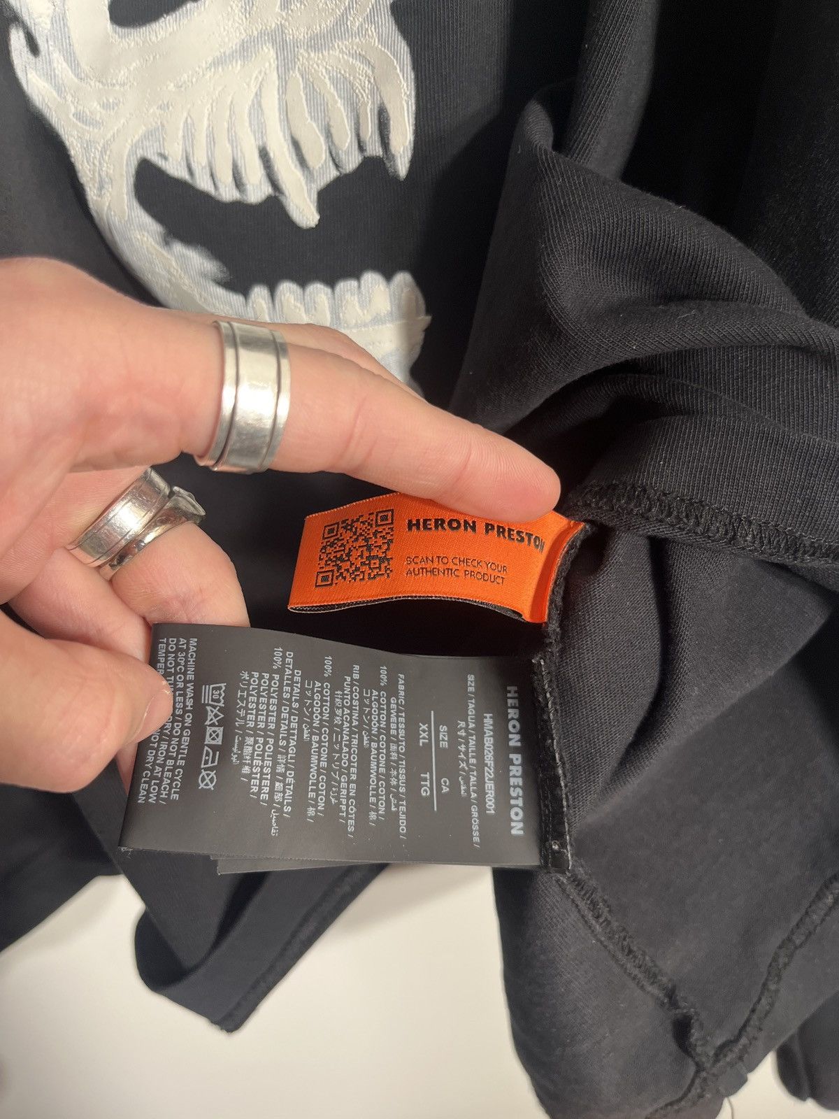Heron Preston Heron Preston black long sleeve skull and sleeves print Size US XXL / EU 58 / 5 - 8 Thumbnail
