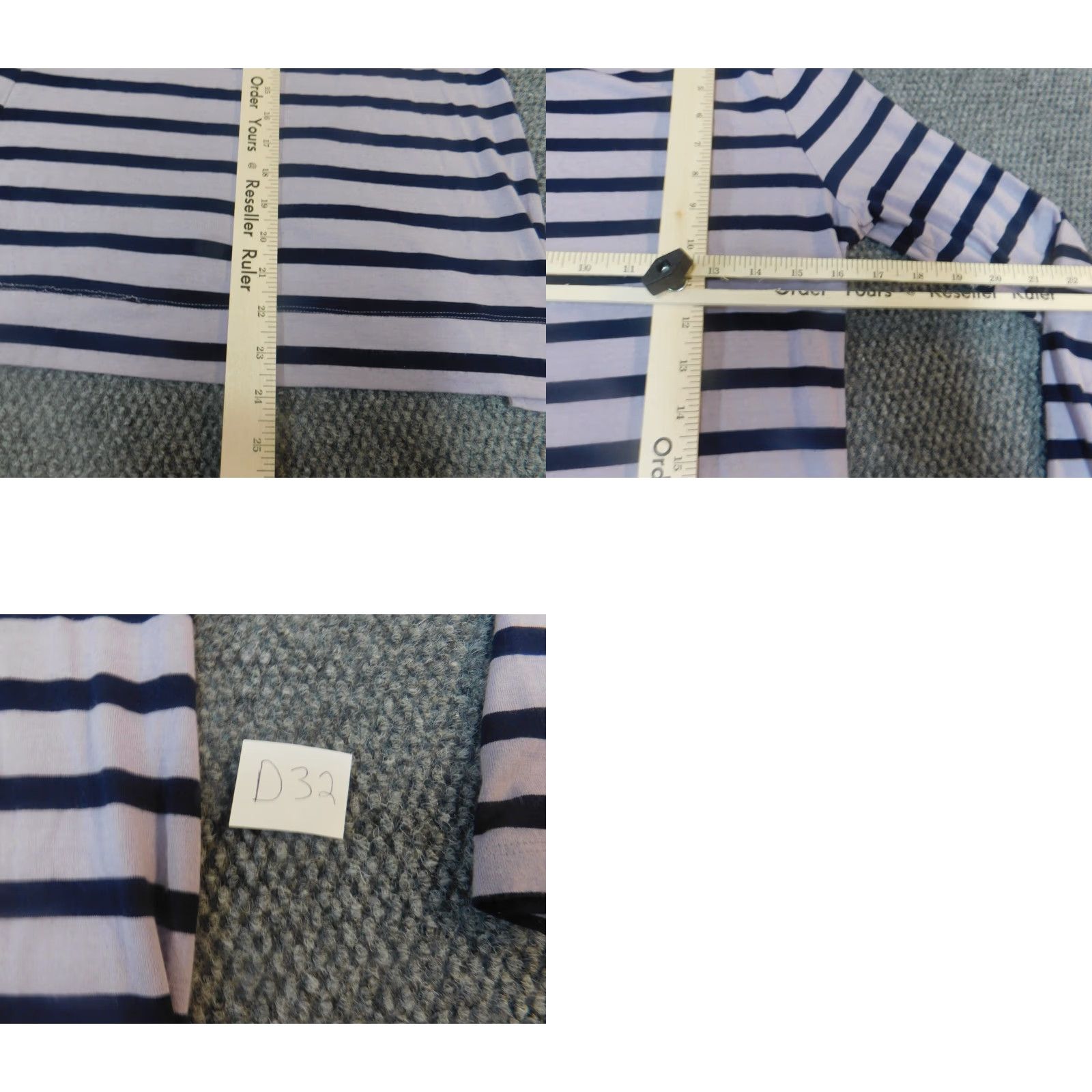 Vintage The Limited Blouse M Striped Purple Zipper Crew Neck Long Sleeve Women’s Regular Polyester Rayon Breathable Casual Vintage No Size M / US 6-8 / IT 42-44 - 9 Thumbnail