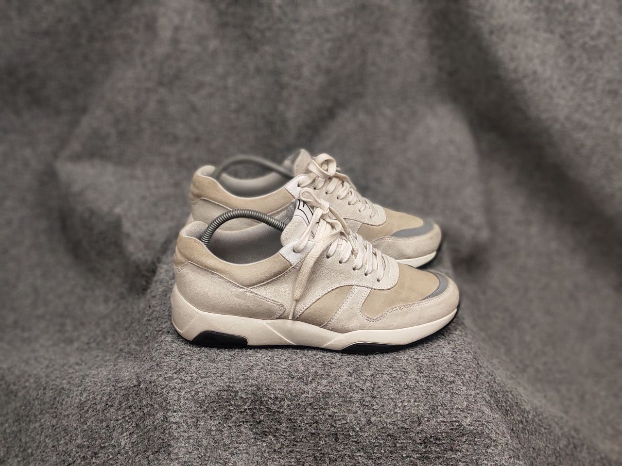 Z Zegna Z Zegna Design Suede Leather Beige low top Lace Up Sneakers Size US 9.5 / EU 42-43 - 1 Thumbnail