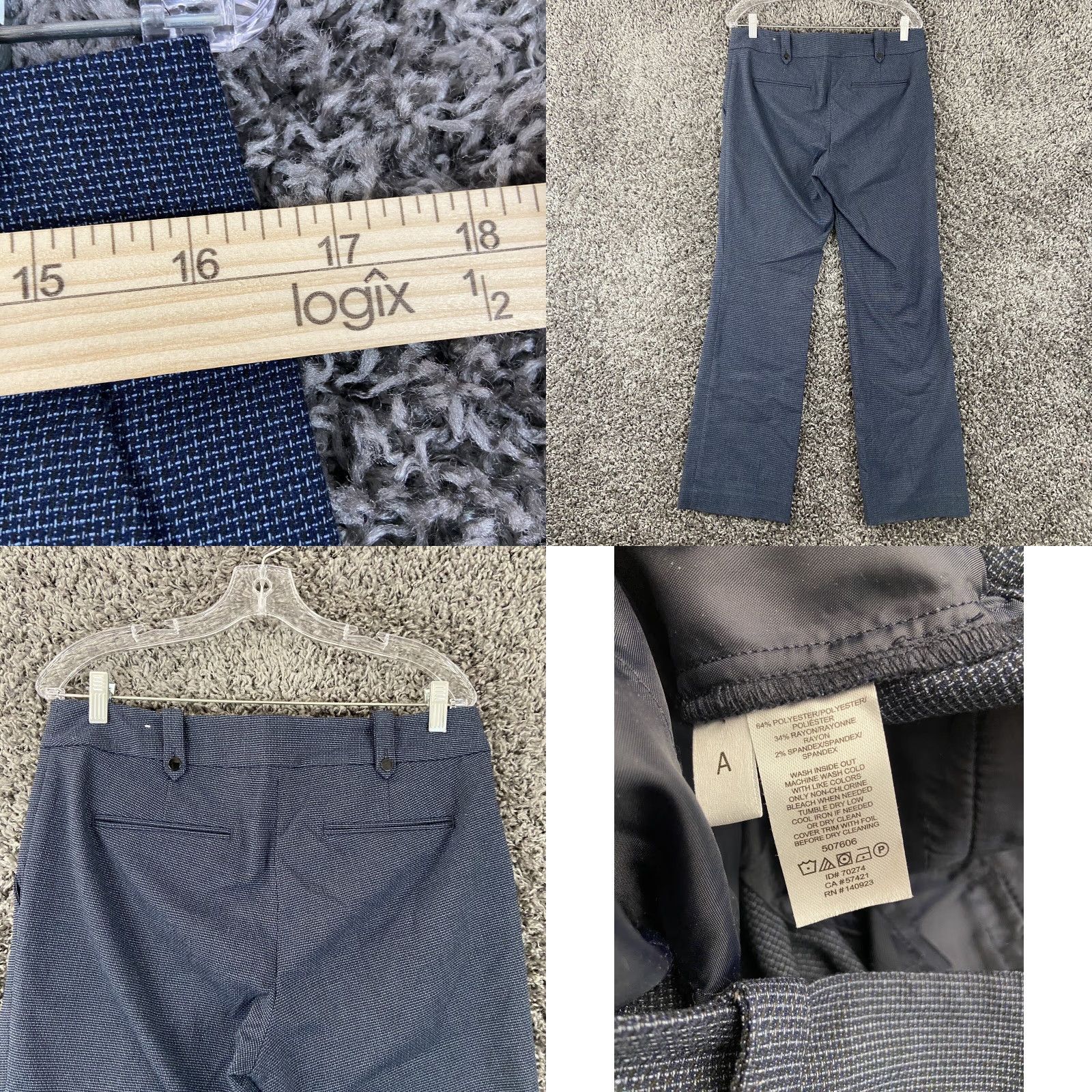Loft LOFT Dress Pants Women 6 Blue Tweed Plaid Pockets Vintage? (no) – LOFT Outlet Original Dress Trouser Pants, Plaid, Blue, Women, Size 6 Size 28" / US 6 / IT 42 - 8 Thumbnail
