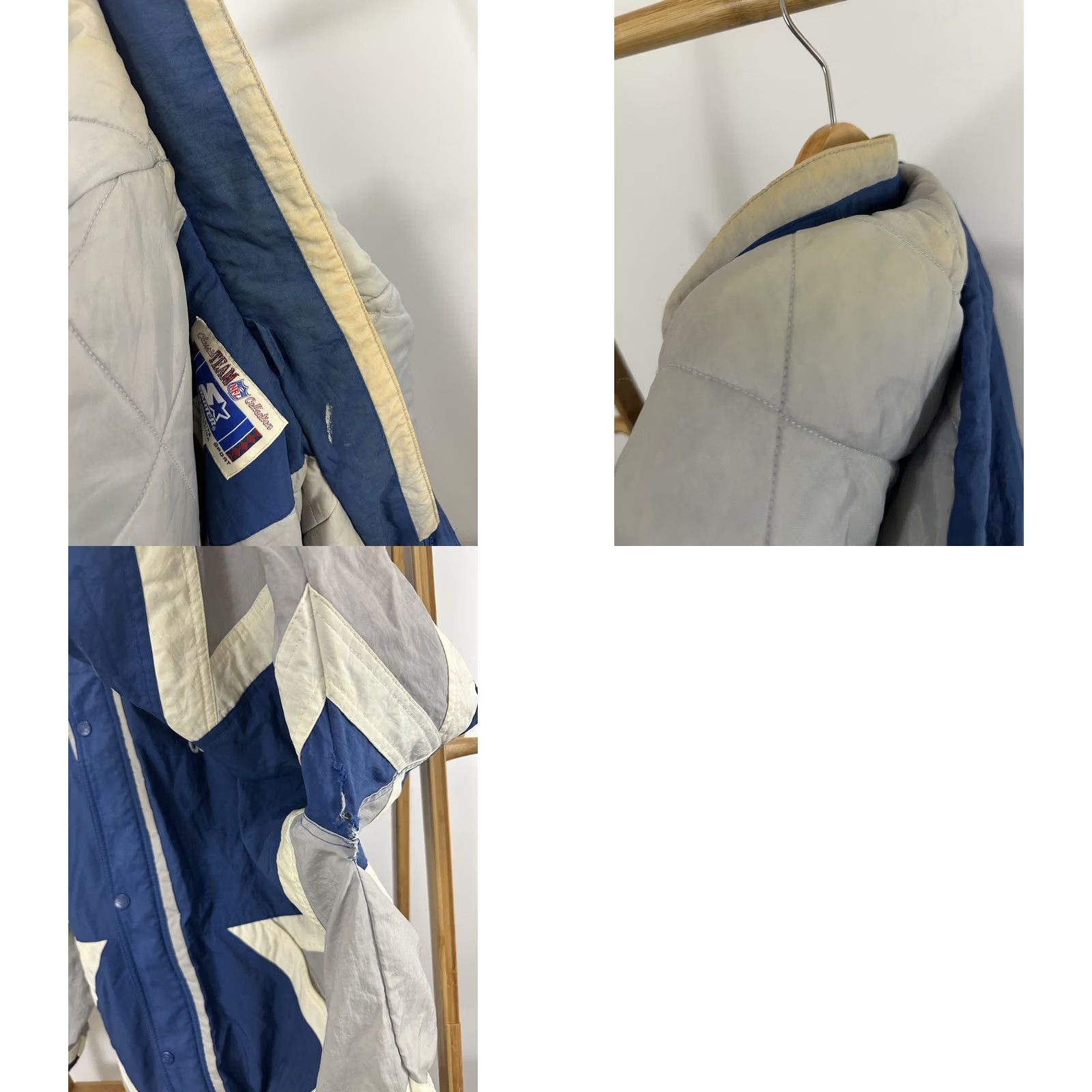 Starter VTG 90s Dallas Cowboys NFL Puffer Starter Hooded Jacket XL Mens Multicolor Style: Puffer Hooded Jacket Cowboy Theme Dress: Starter Jacket Size XL Mens Size US XL / EU 56 / 4 - 8 Thumbnail