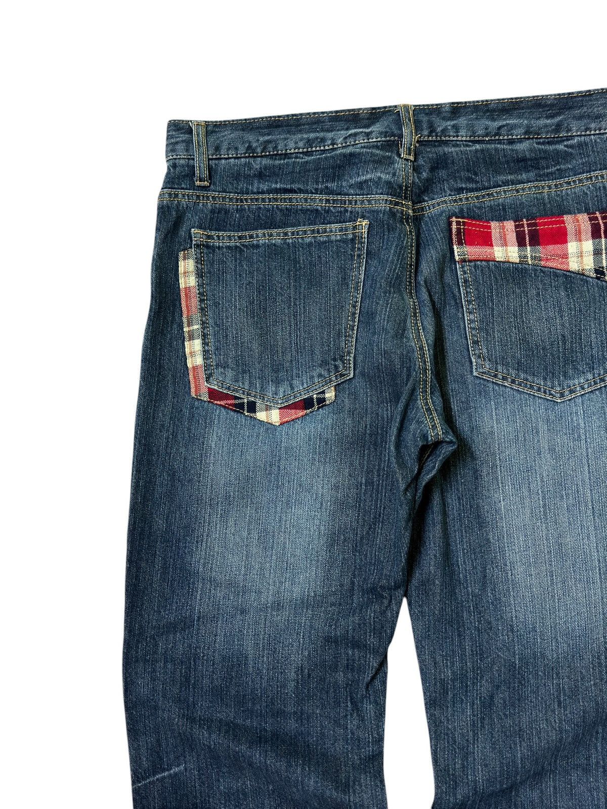 Hysteric Glamour Acid Wash Plaid Tartans Junya Watanabe Style Denim Jeans Size US 32 / EU 48 - 10 Thumbnail