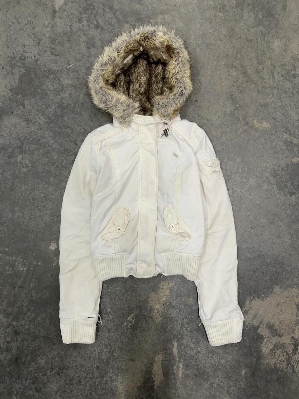 Abercrombie & Fitch GRAIL Abercrombie Cream Fur Lined Hoodie Size Small Size US S / EU 44-46 / 1 - 1 Thumbnail