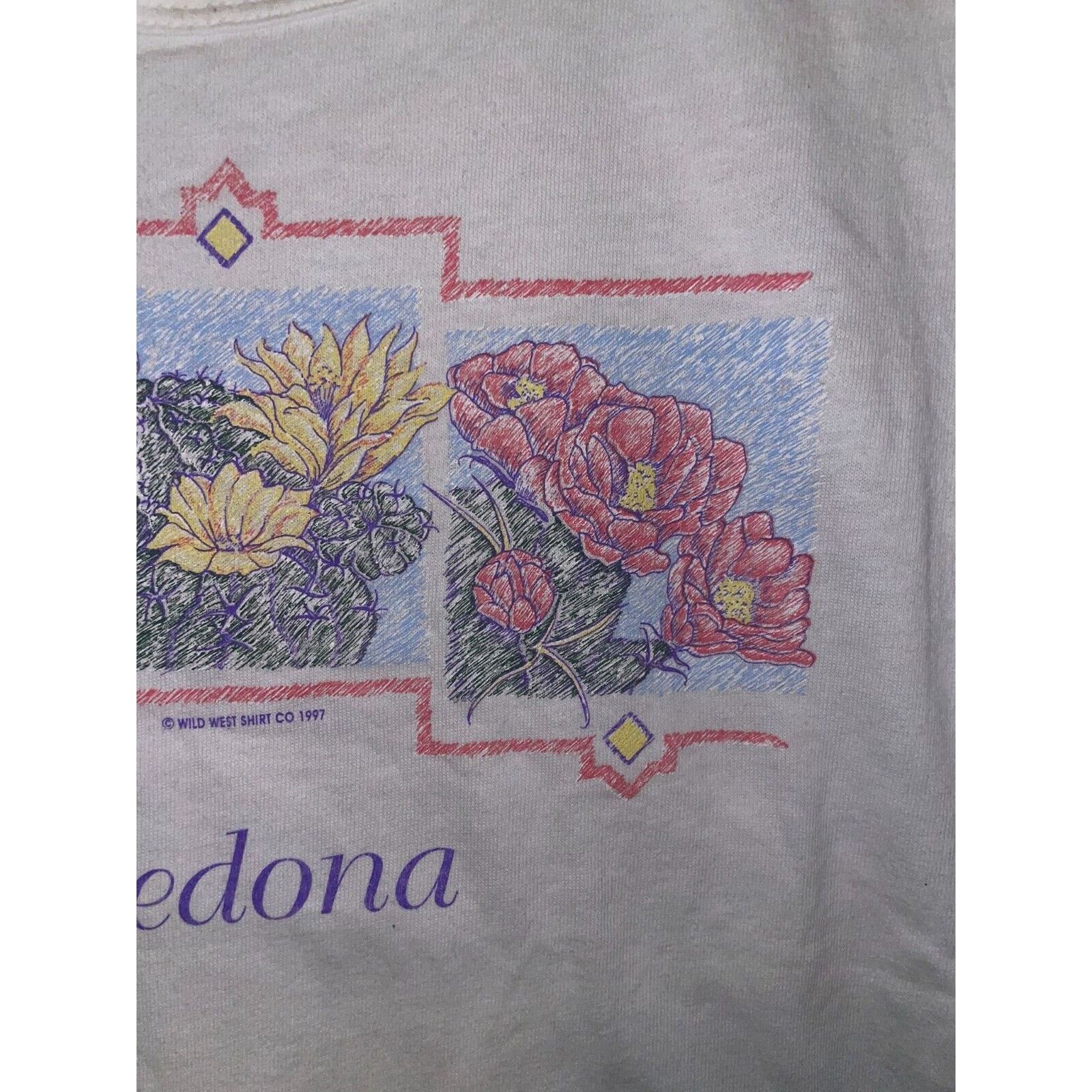 Vintage Womens Vintage Sedona Shirt Arizona Cactus Tee Top 90s XL Size XL / US 12-14 / IT 48-50 - 5 Thumbnail