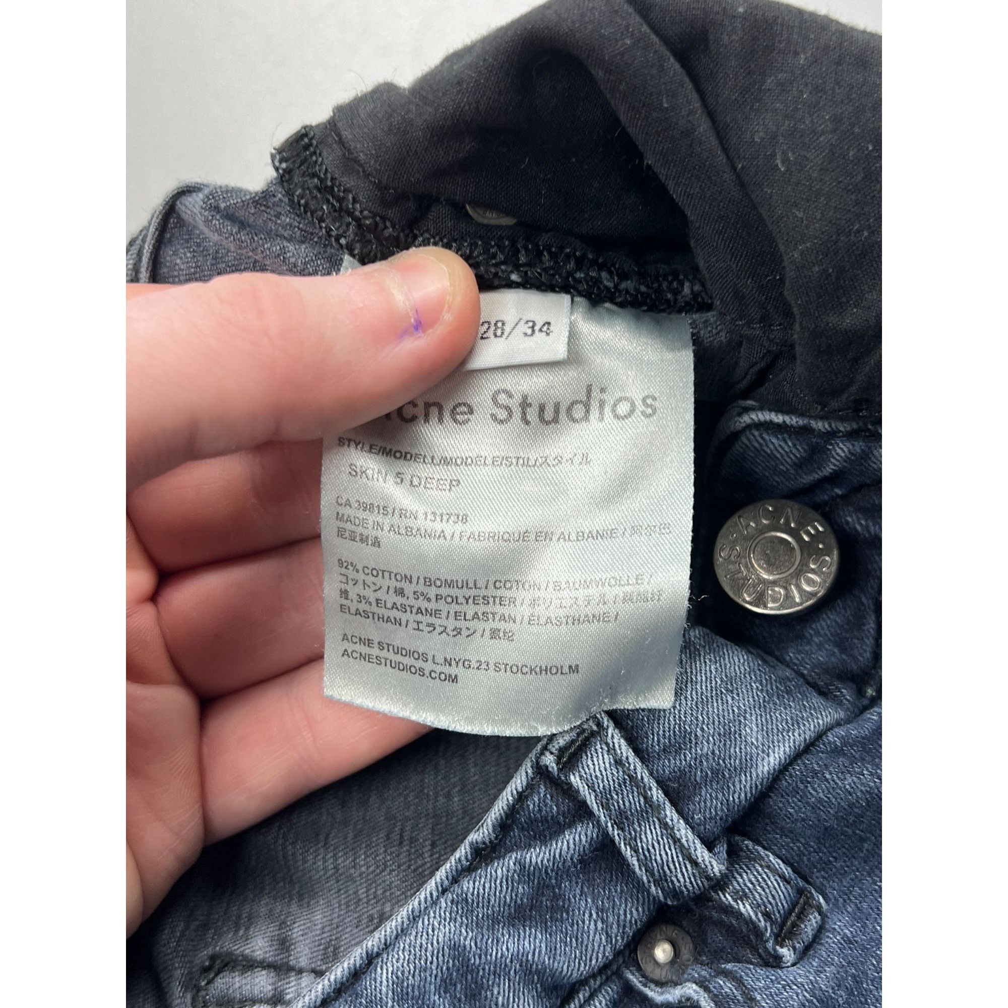 Acne Studios Acne Studios Skin 5 Deep Skinny Denim Jeans Pants (Y0843) Size 28" / US 6 / IT 42 - 9 Thumbnail