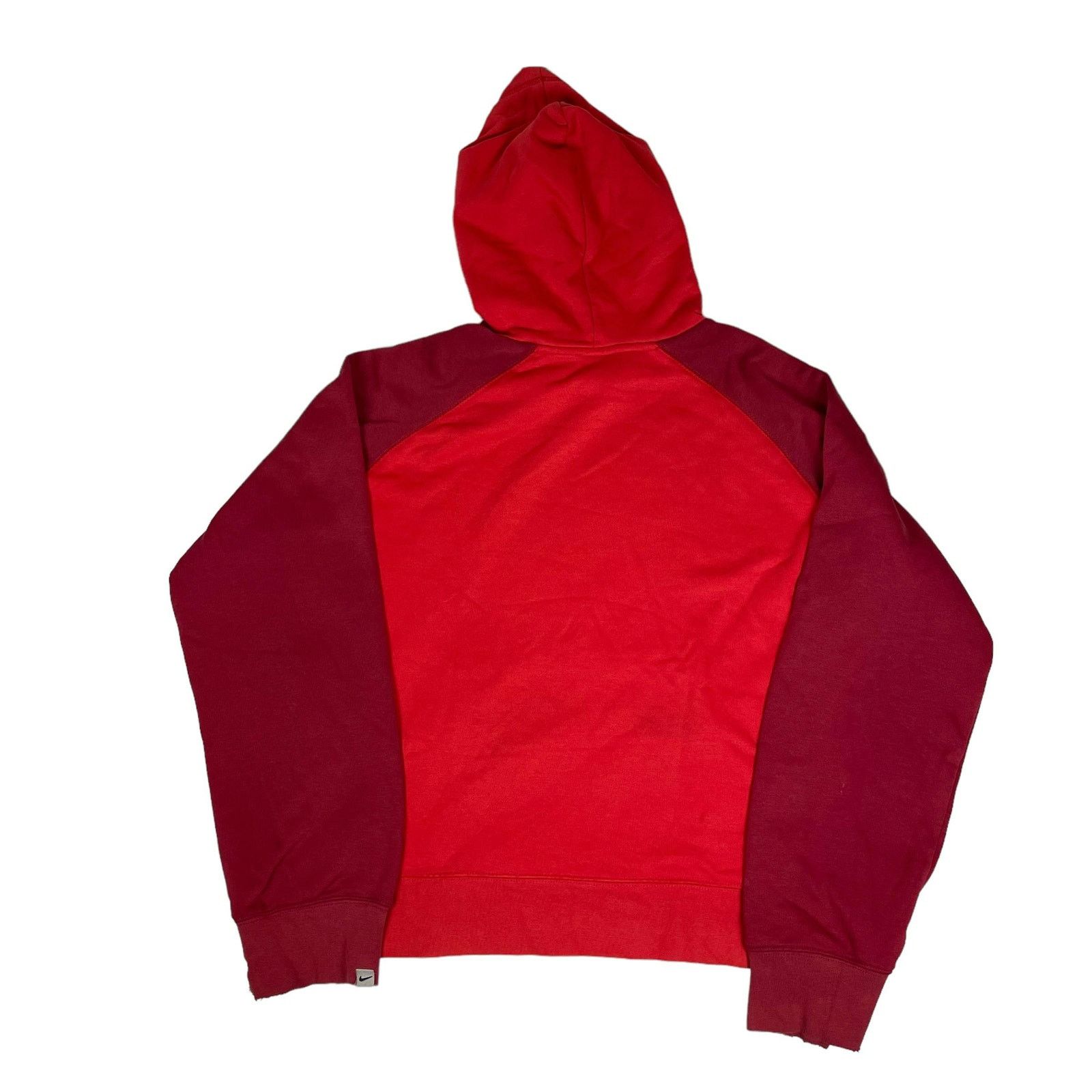 Nike × Vintage Nike Red Fleece Swoosh Raglan Sleeve Pullover Hoodie L Size L / US 10 / IT 46 - 9 Thumbnail