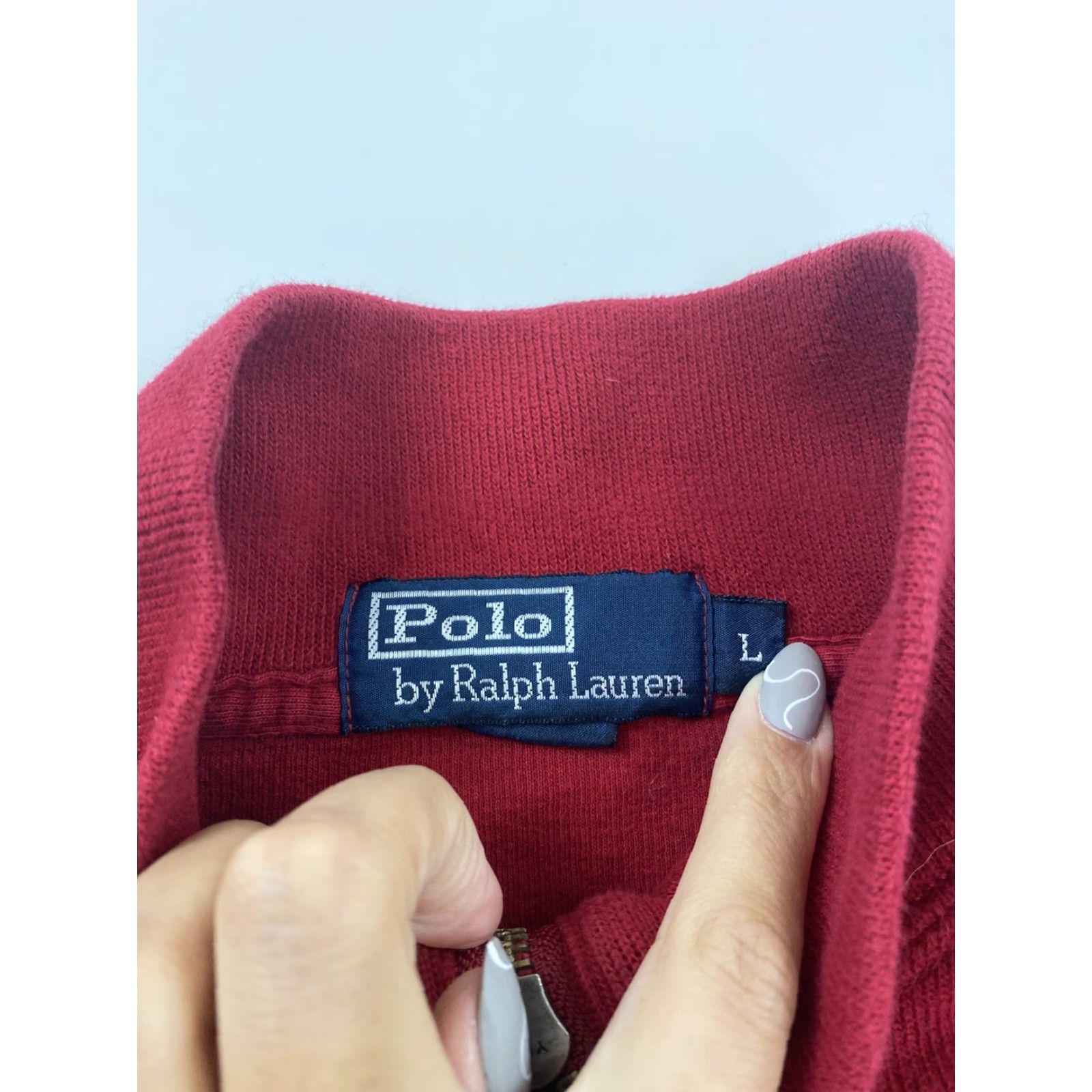 Polo Ralph Lauren Polo Ralph Lauren Sweater 1/4 Zip Mens L Red Mock Neck Pullover Size US L / EU 52-54 / 3 - 3 Thumbnail
