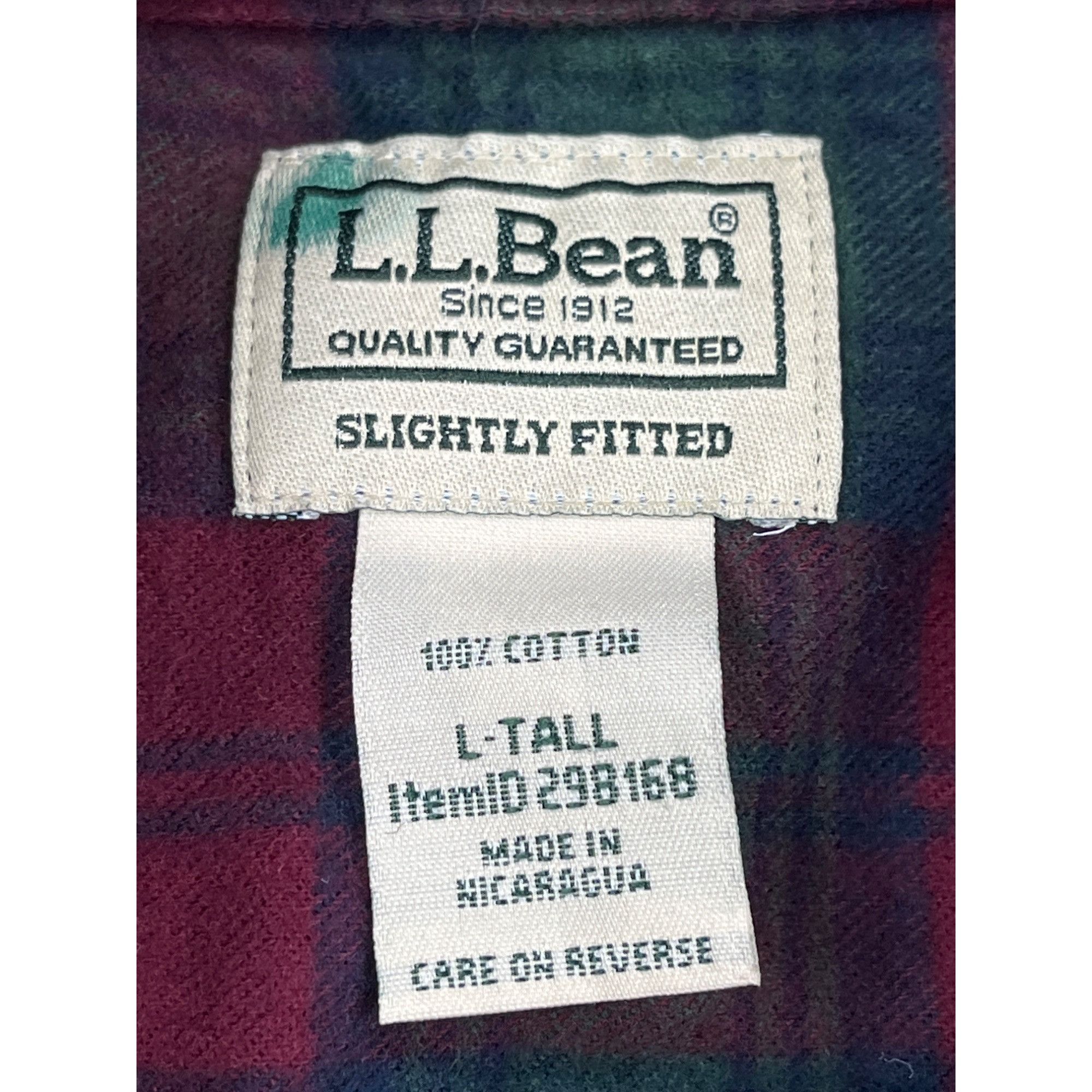 L.L. Bean L.L. Bean SKU 7662 Mens Red and Green Plaid Flannel Shirt Si Size US L / EU 52-54 / 3 - 9 Thumbnail