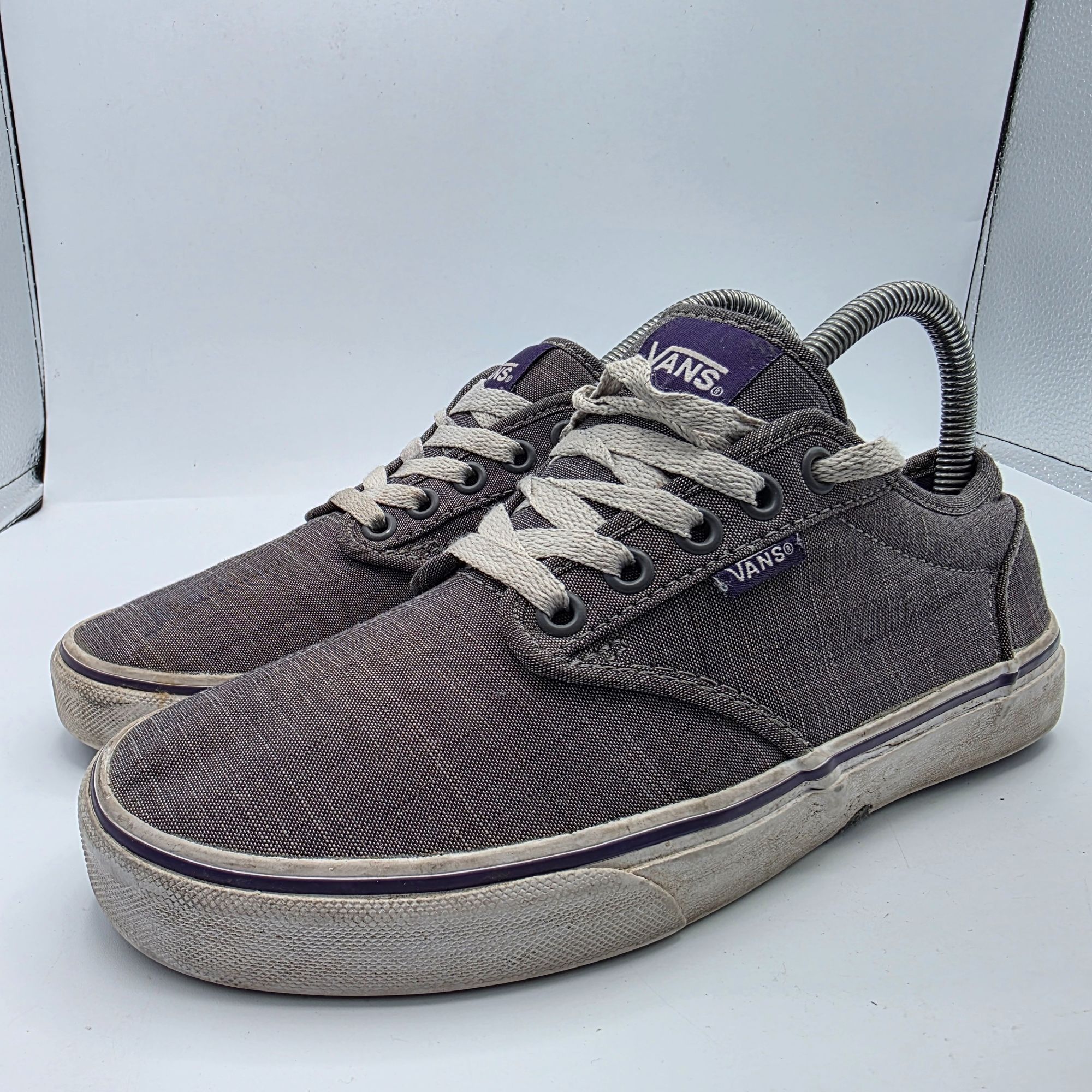Vans Vans Atwood Womens Size 8 Gray Purple Sneaker Shoes Skateboa Size US 8 / EU 41 - 3 Thumbnail