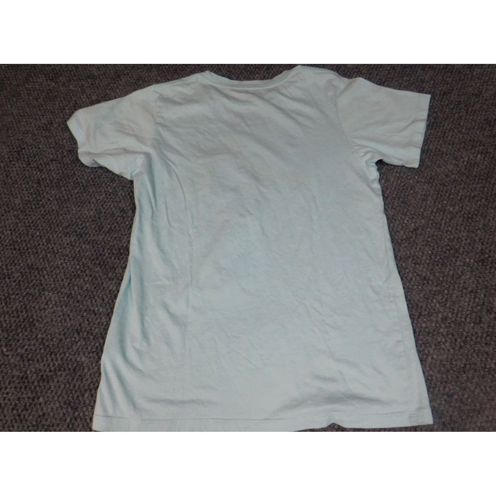 Disney Disney Womens Blouse XL Blue Crew Neck Short Sleeve Cap Sleeve Pullover Cotton Rayon Button Casual Regular Basic University Theme Size XL / US 12-14 / IT 48-50 - 7 Thumbnail