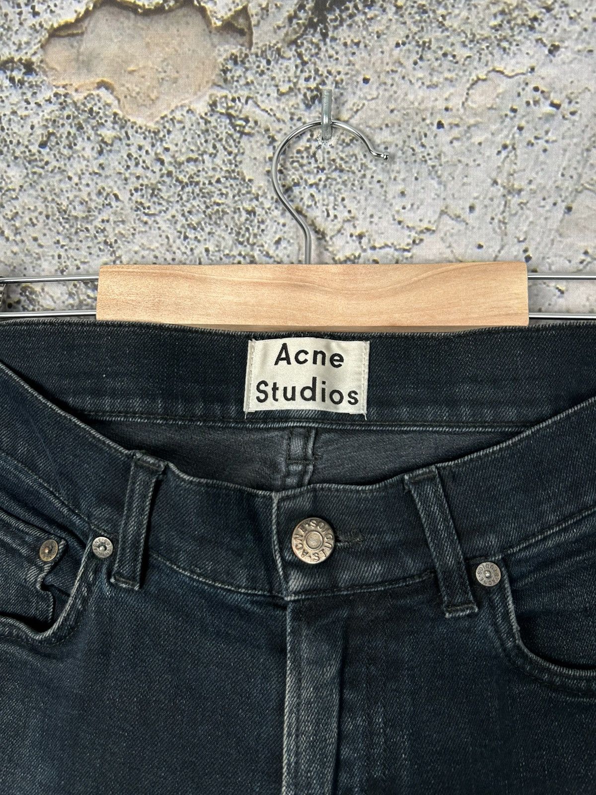 Acne Studios Acne Studios Ace Blue/Black Avantgarde Denim Grunge Designer Size US 29 - 3 Thumbnail