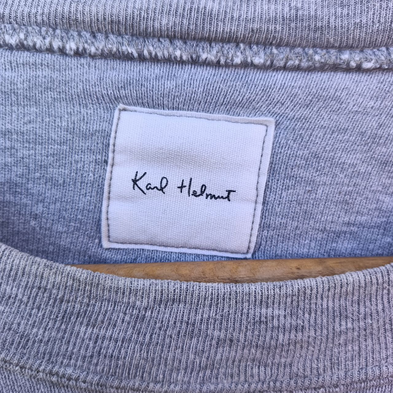 Designer × Karl Helmut × Vintage Vintage Karl Helmut Spellout Sweatshirt Size US XL / EU 56 / 4 - 3 Thumbnail