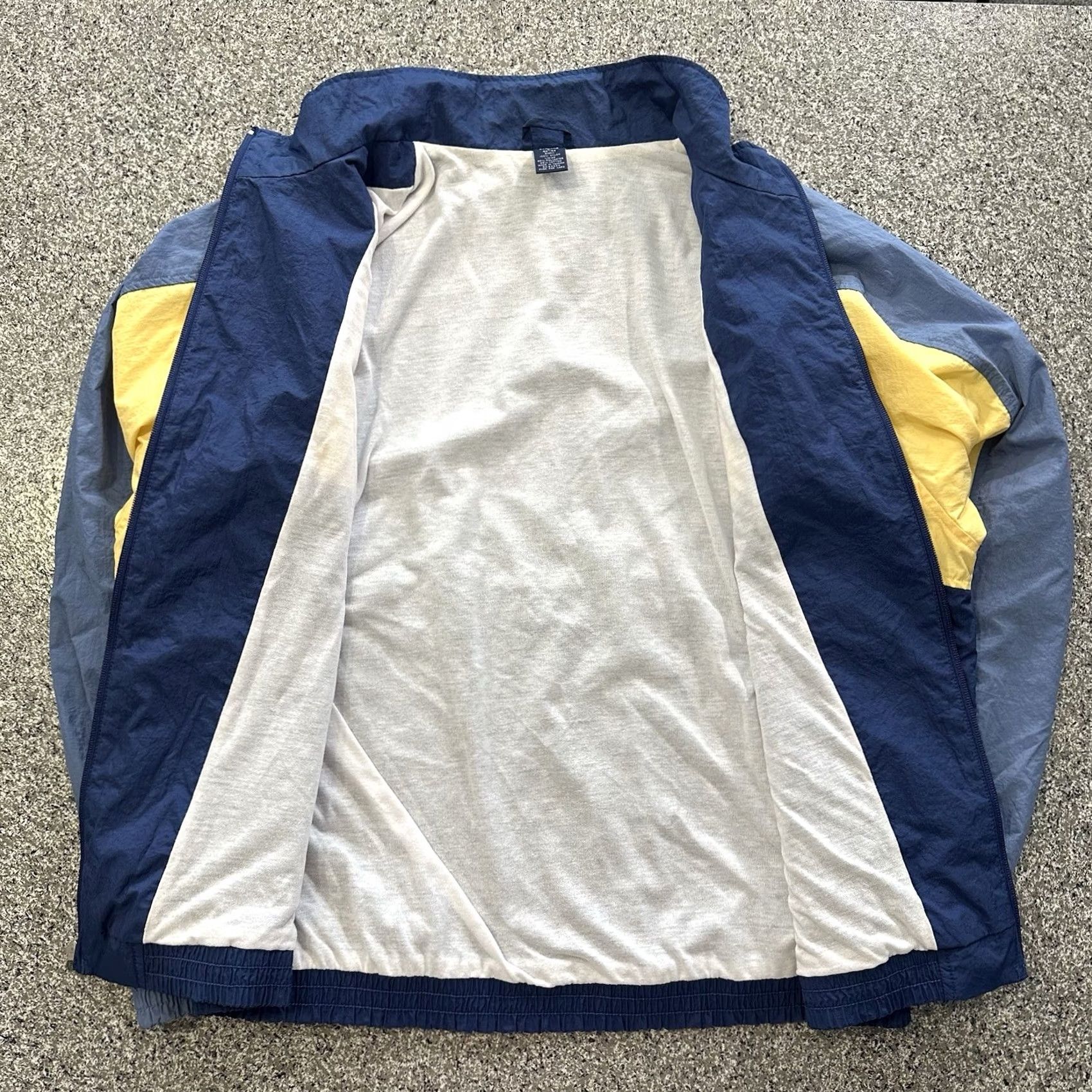 Lands' End VINTAGE Lands' End Track Jacket Windbreaker Mens L Full Zip Nylon Blue Size US L / EU 52-54 / 3 - 5 Thumbnail