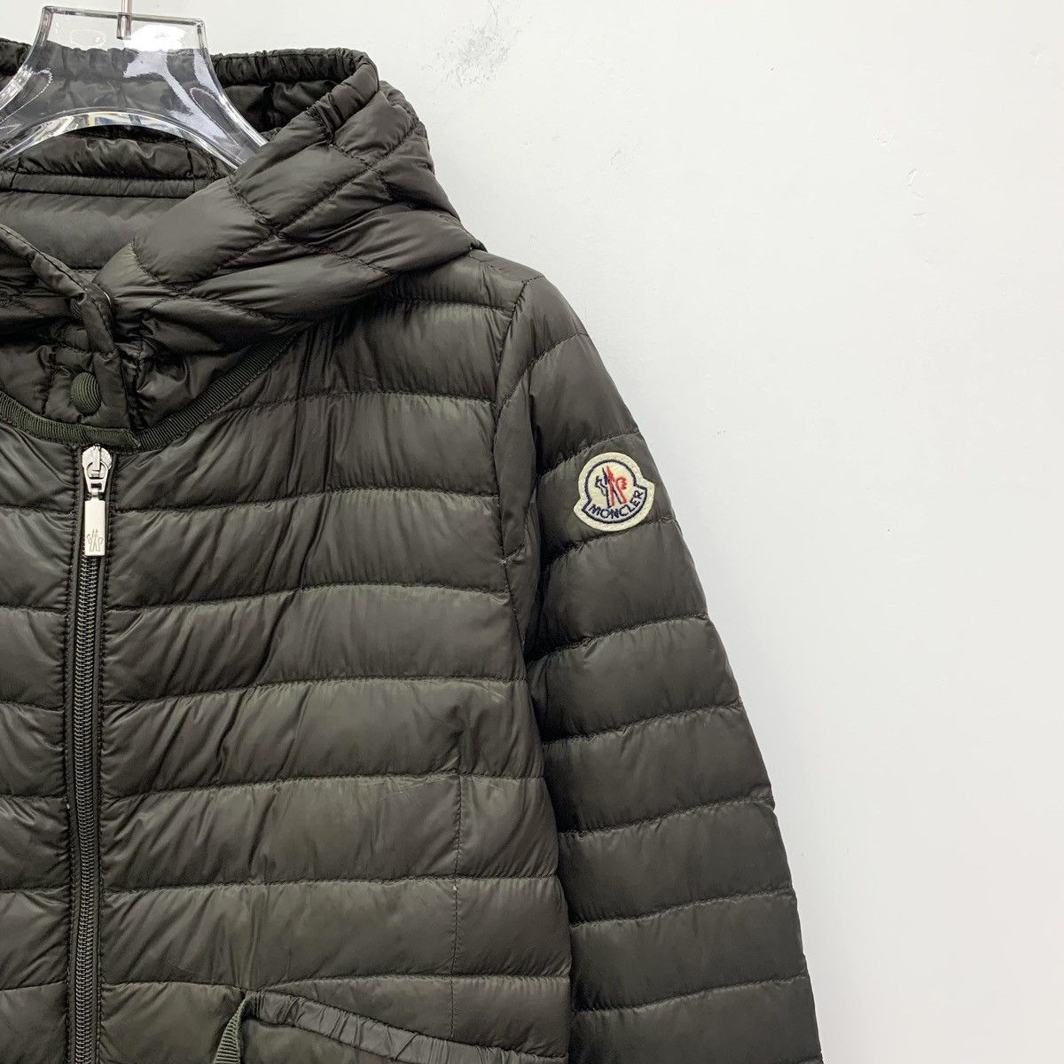 Moncler Moncler Barbel Dark Green Logo Appliqué Down Jacket Size S / US 4 / IT 40 - 3 Thumbnail