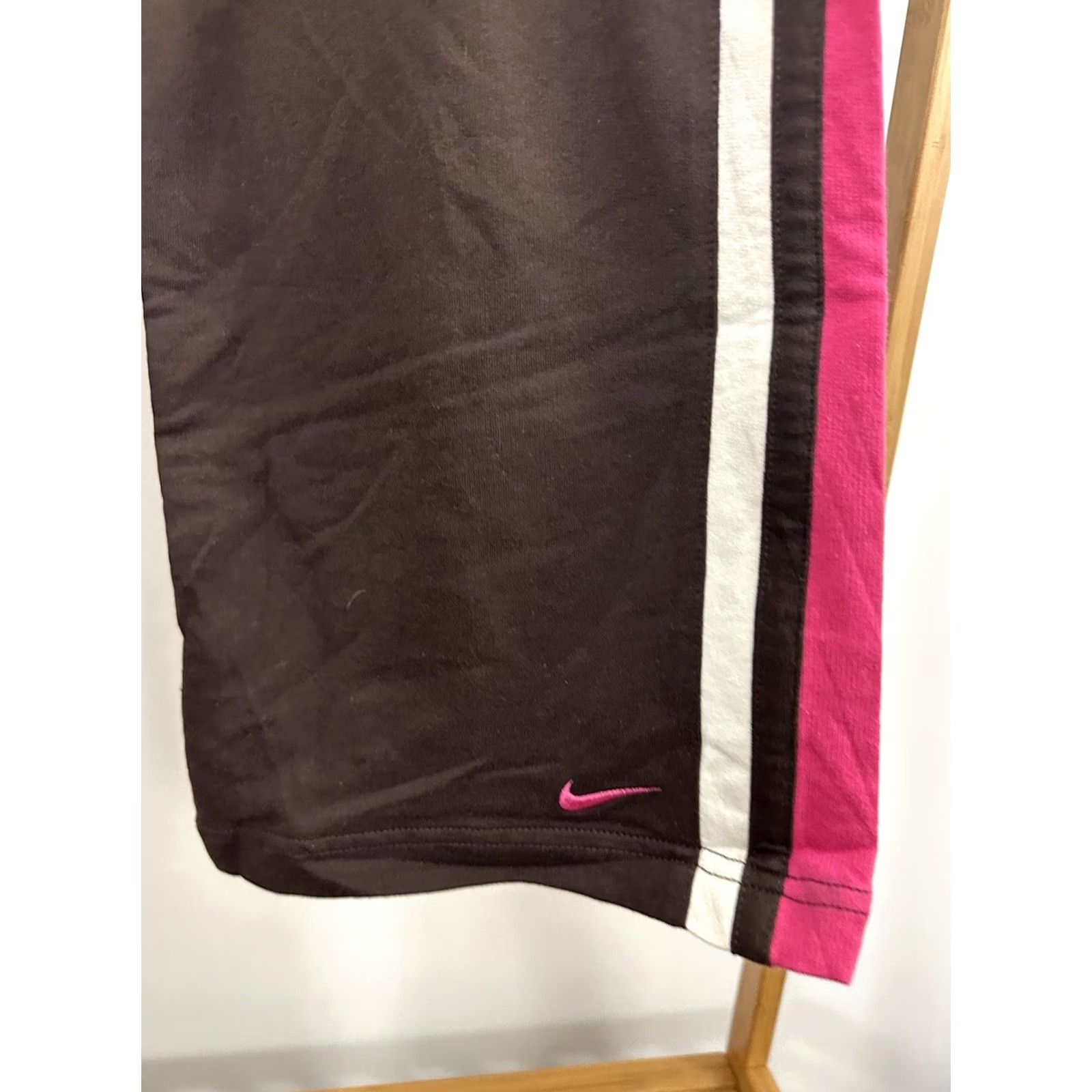 Nike NWT Nike Y2K Women's Low Rise Flared Pants Size M Striped Pink Brown Ankle 90s ? Size 32" / US 10 / IT 46 - 5 Thumbnail