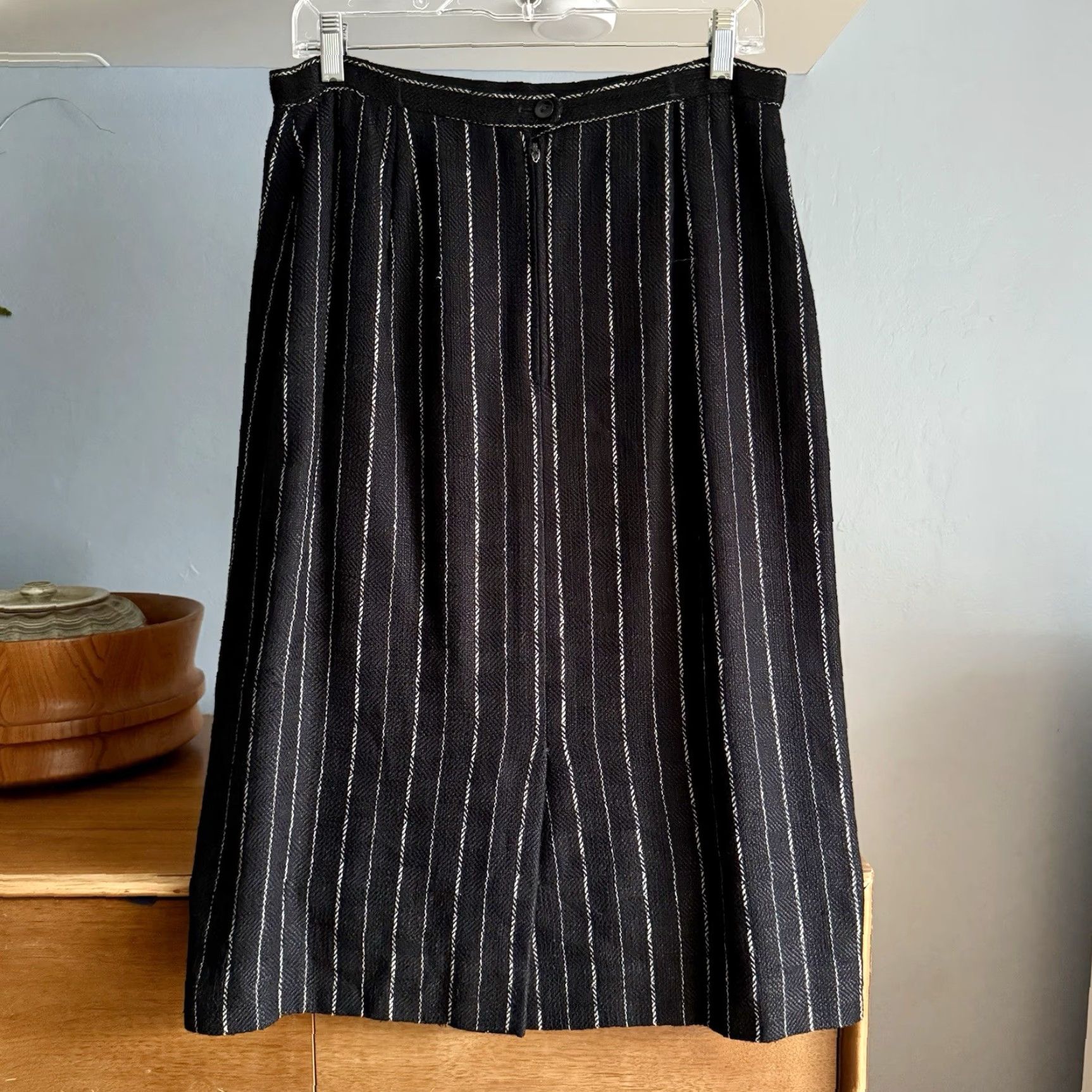 Vintage VINTAGE Lilli Ann Adolph Schuman Tweed Jacket Skirt Suit Black White Stripe L Size 36" / US 14 / IT 50 - 7 Thumbnail