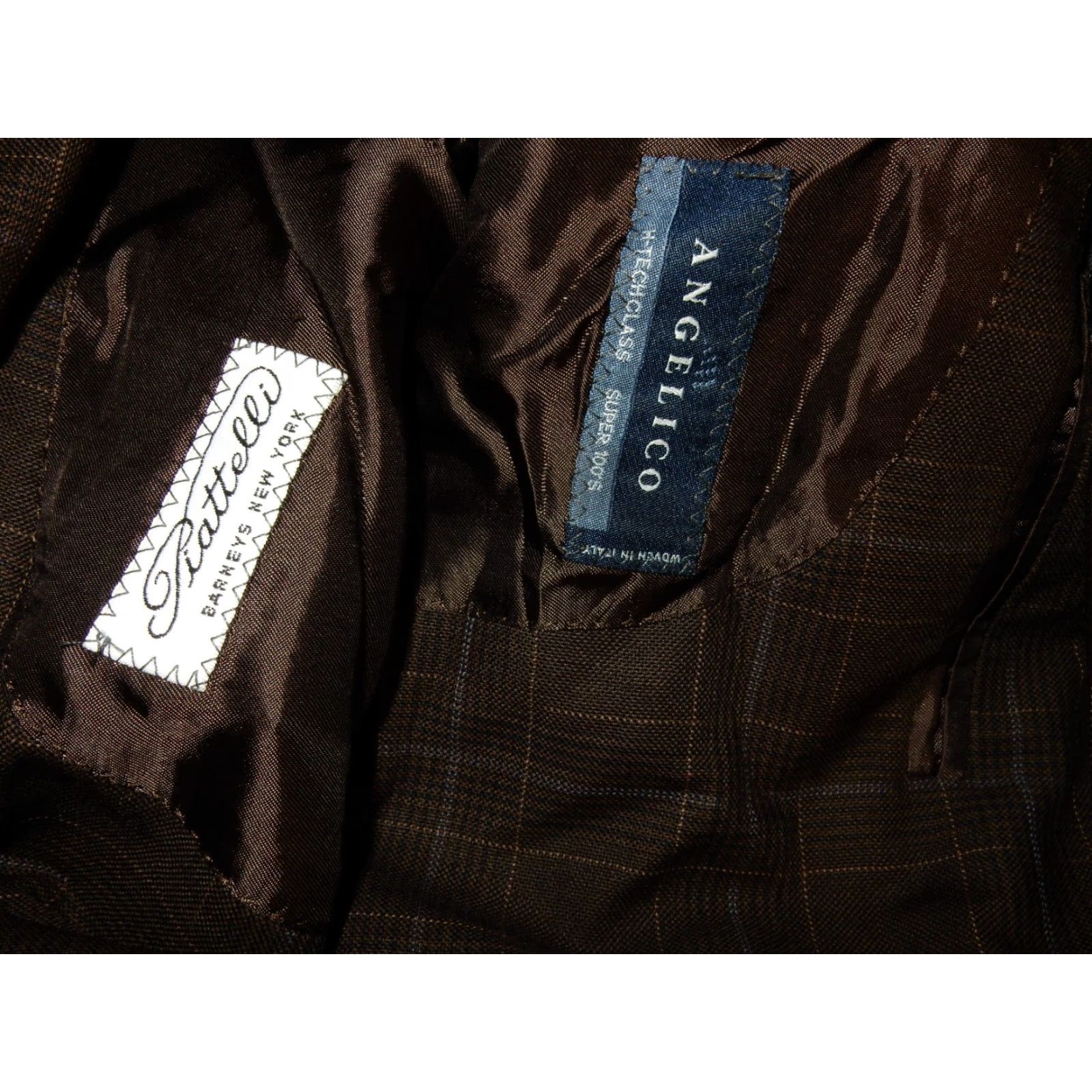 ELLIATT VINTAGE Piatelli Men's Wool Blazer Sport Coat Jacket Size 40S Brown Business Casual Men Size 40R - 7 Thumbnail
