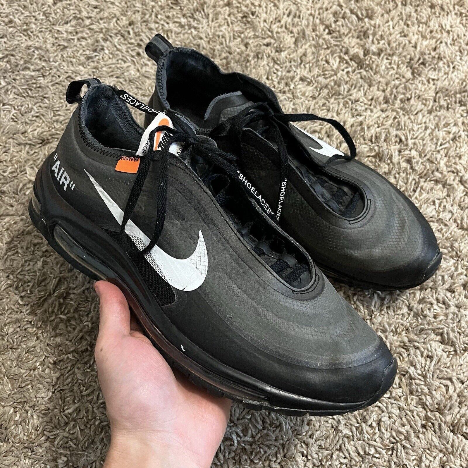 Nike off white 97 black best sale