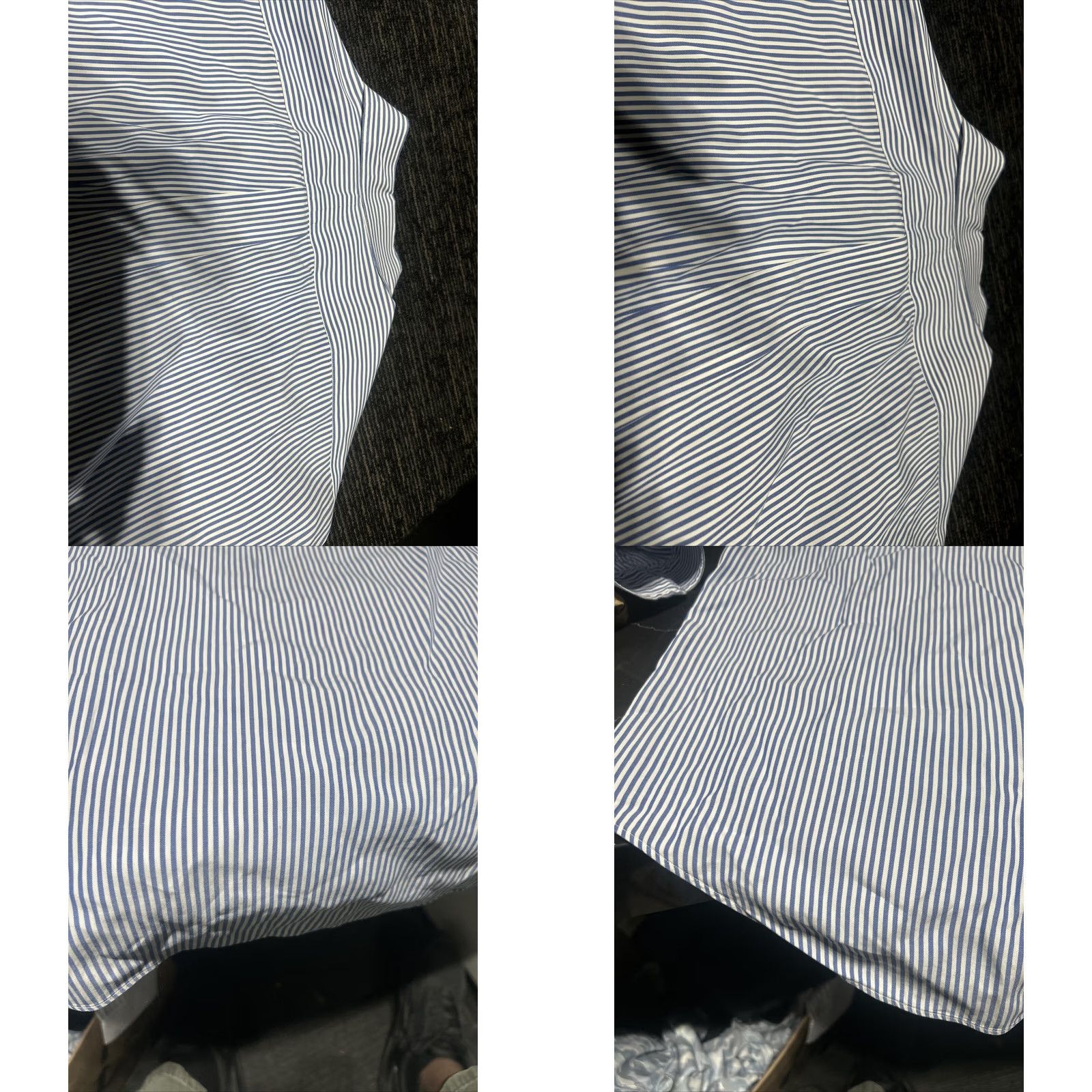 Ralph Lauren VINTAGE Ralph Lauren Yarmouth Shirt Mens 17.5x35 Oxford Button-Up Blue White Striped 90s Collegiate Size 48R - 9 Thumbnail